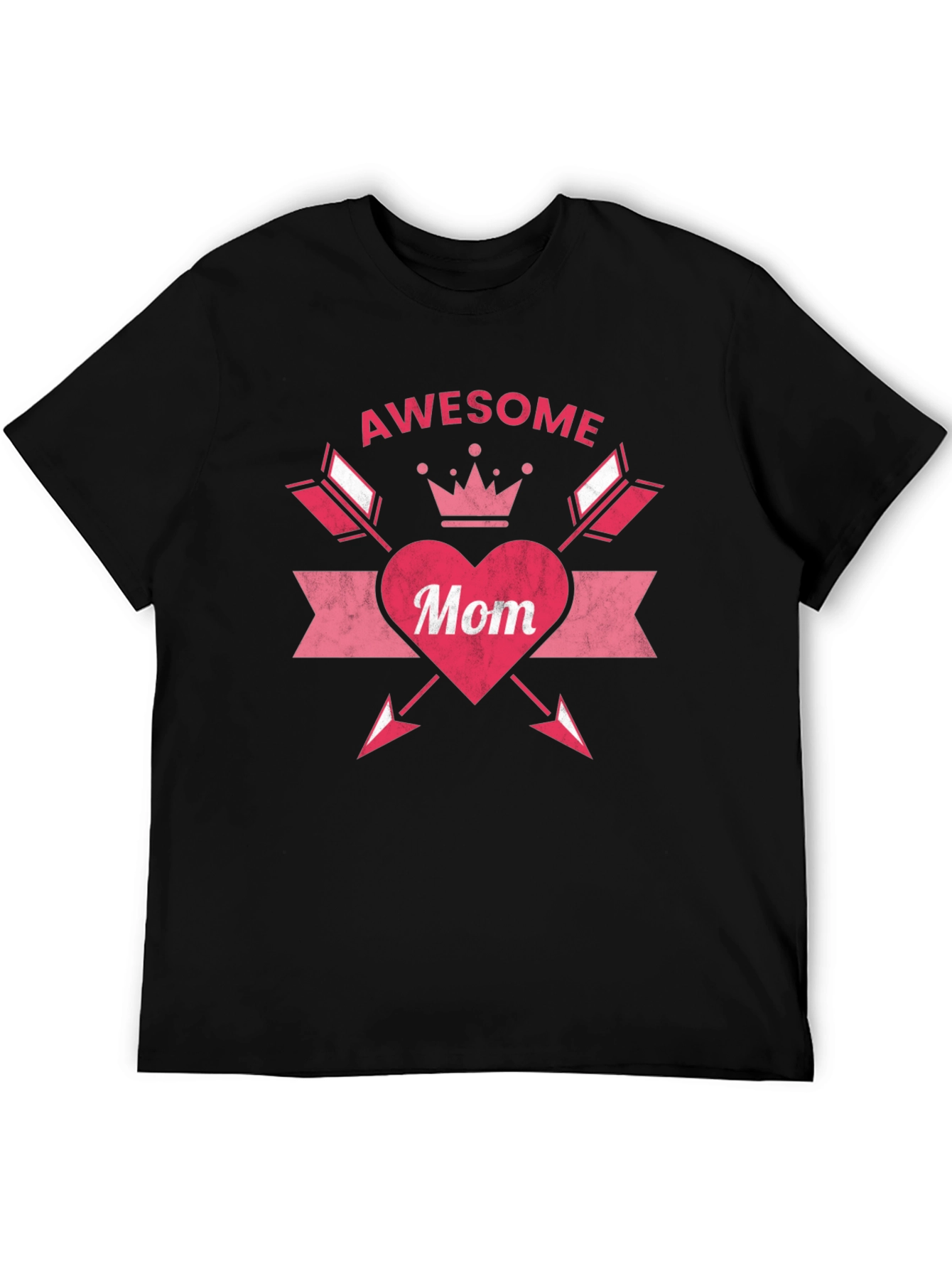 Awesome Mom Graphic T-Shirt - Black Cotton Tee