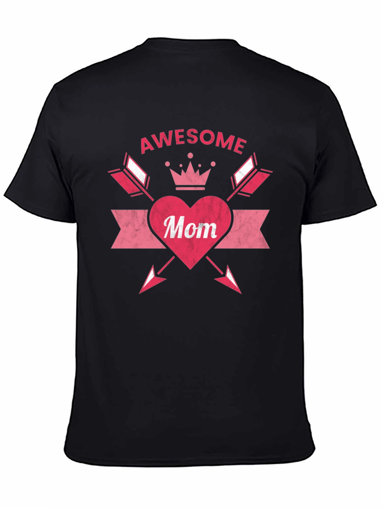 Awesome Mom Graphic T-Shirt - Black Cotton Tee
