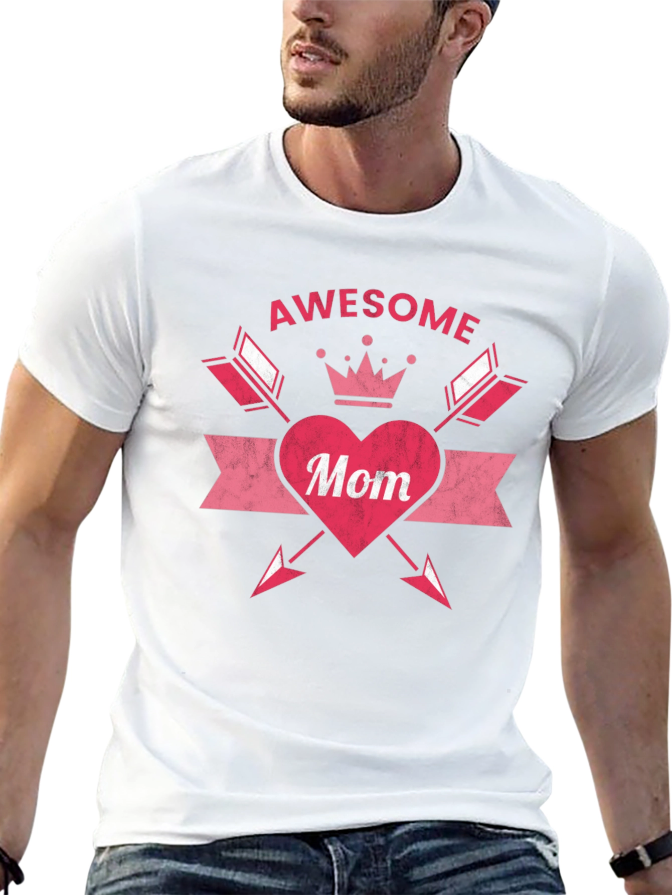 Awesome Mom Graphic T-Shirt - Black Cotton Tee