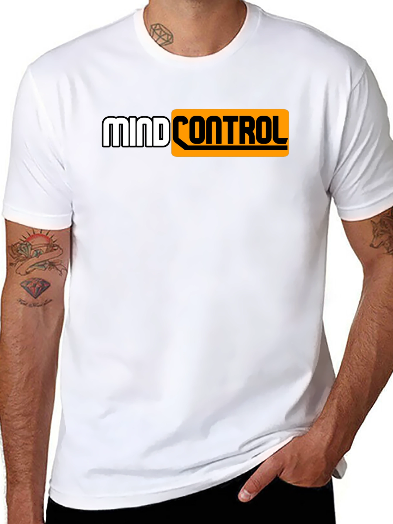 Mind Control Graphic Tee - Black Cotton T-Shirt