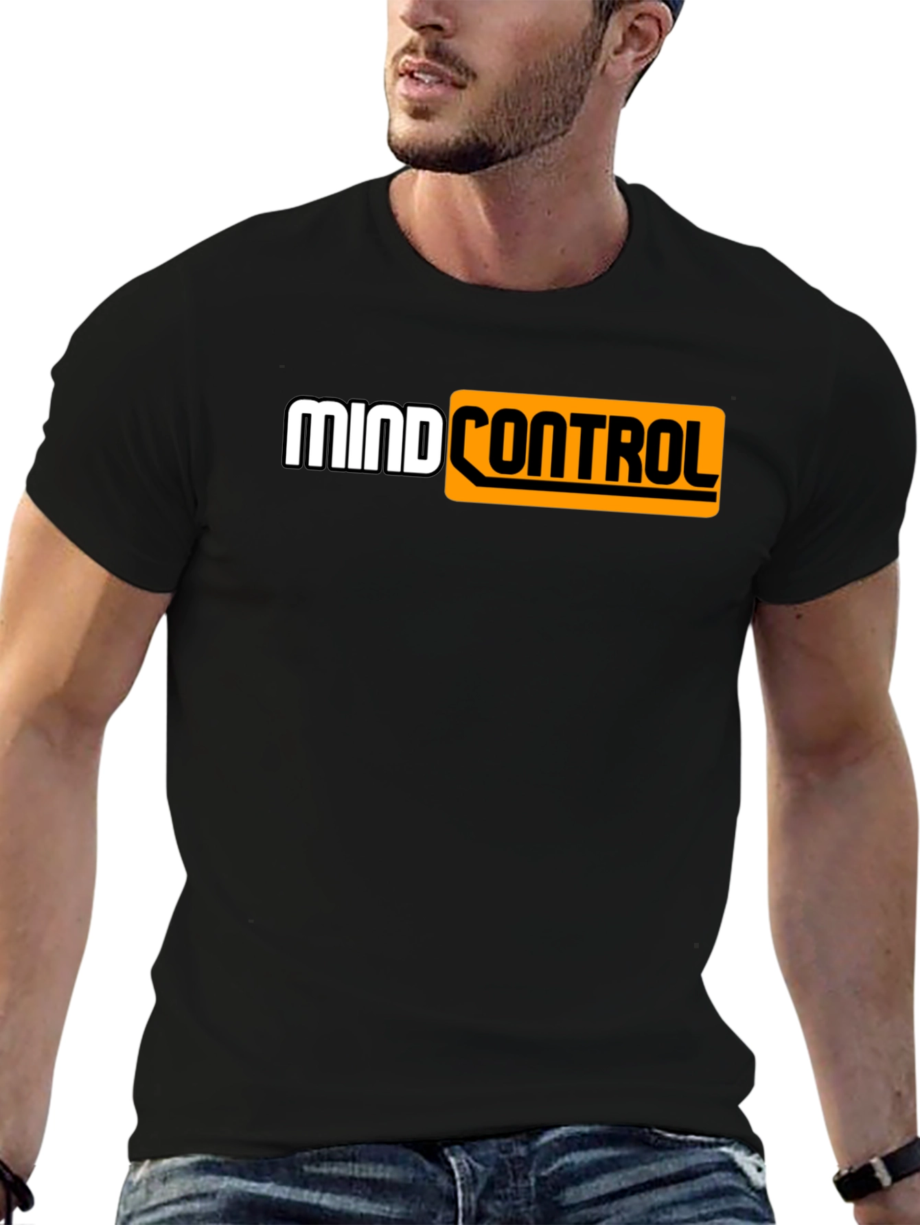Mind Control Graphic Tee - Black Cotton T-Shirt