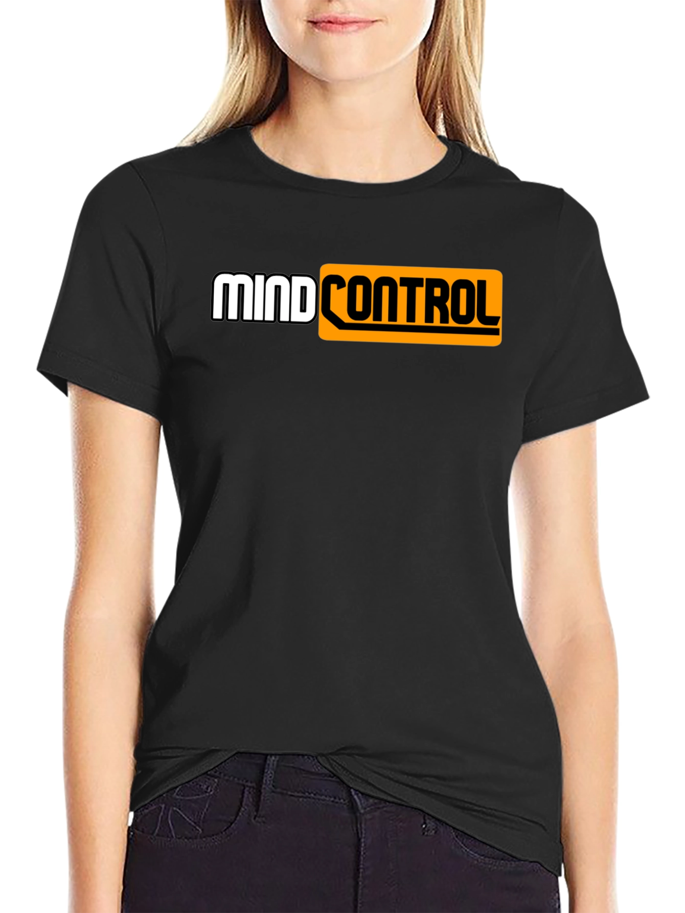Mind Control Graphic Tee - Black Cotton T-Shirt