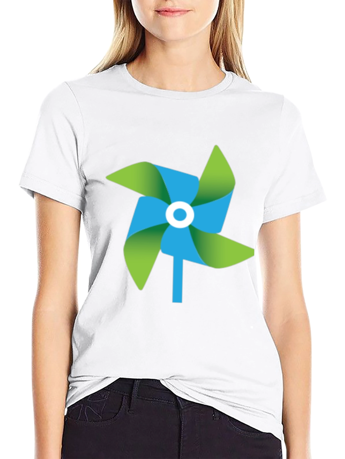 Pinwheel Graphic Black T-Shirt