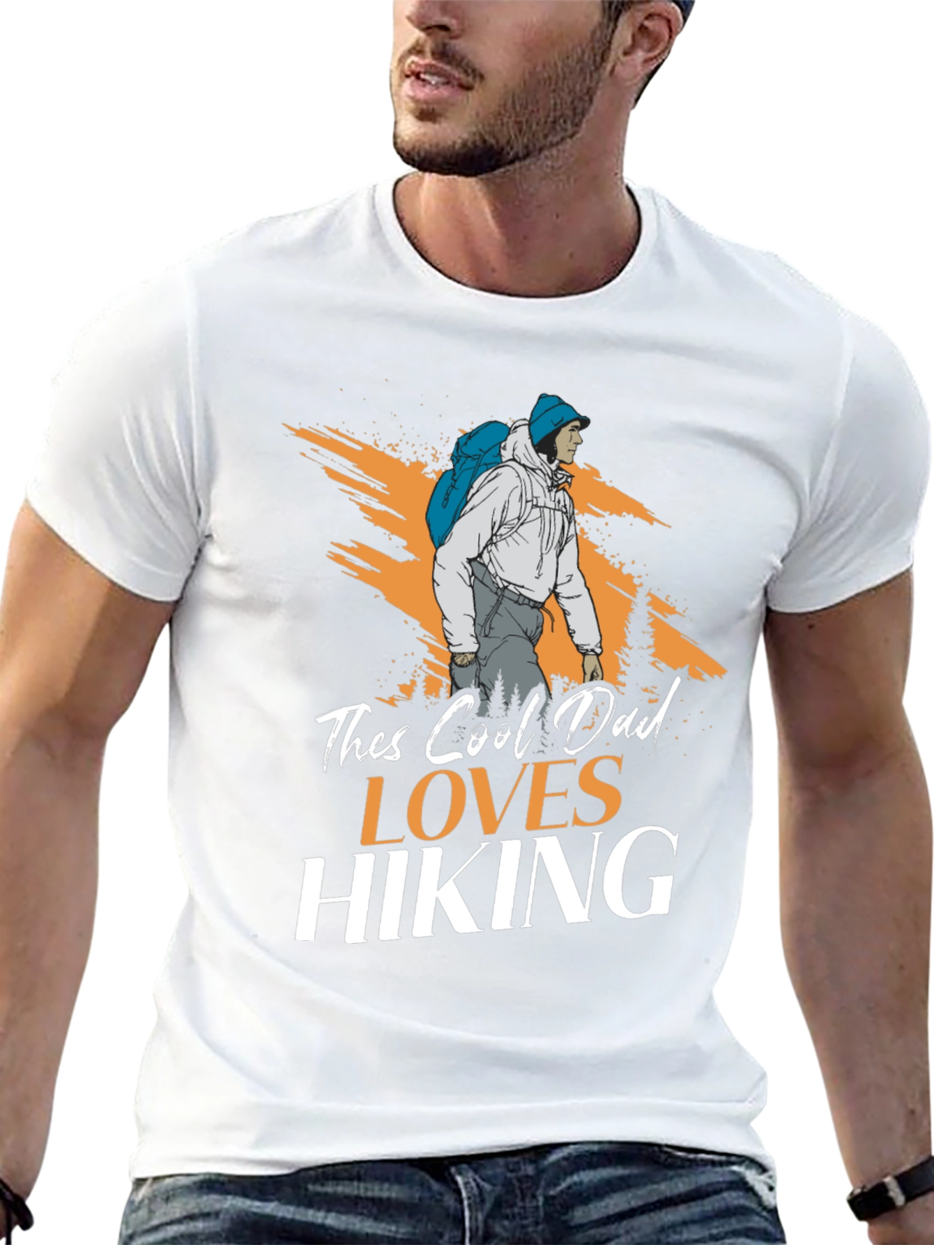 Cool Dad Loves Hiking T-Shirt
