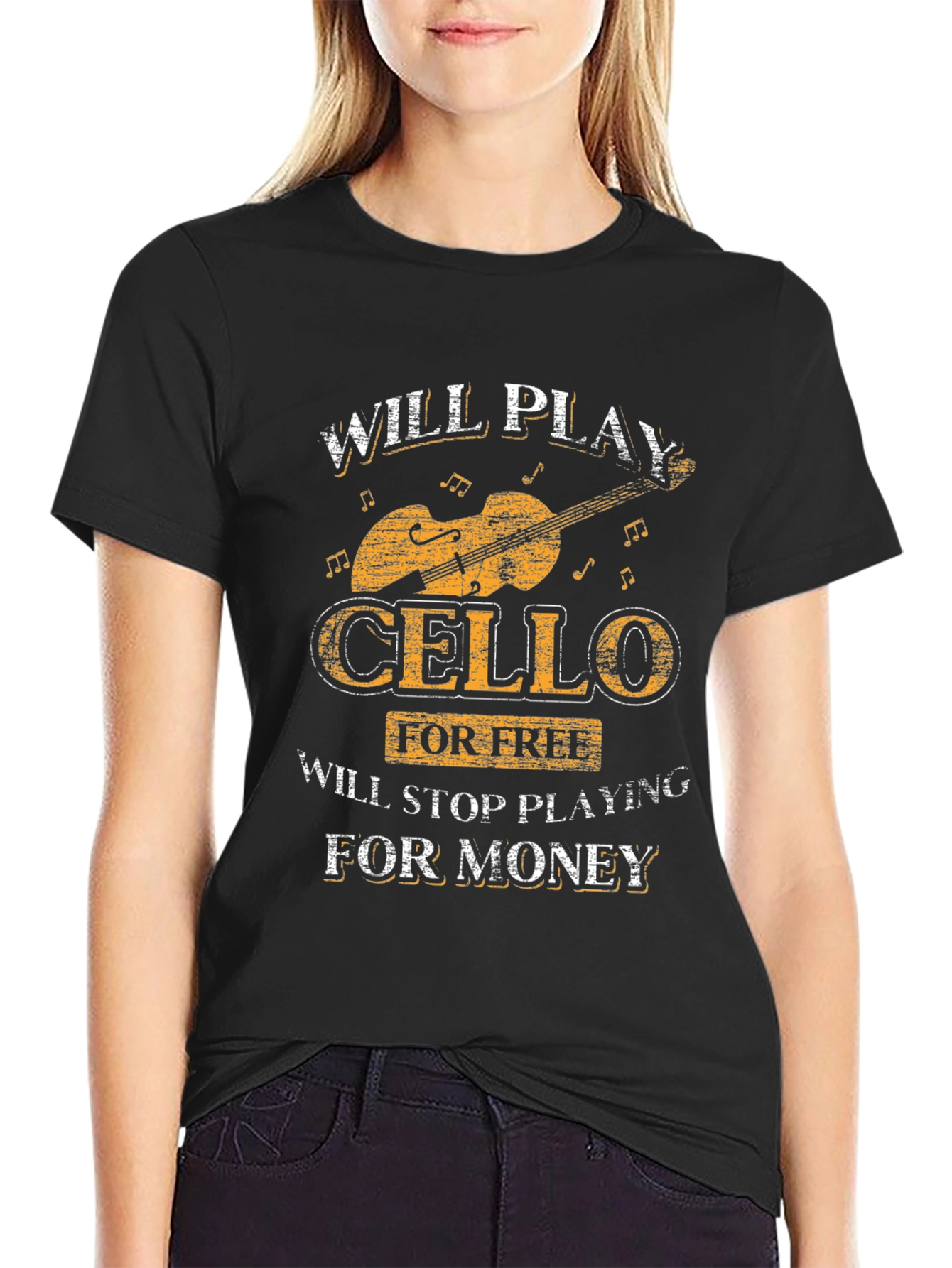 Will Play Cello For Free Funny Music T-Shirt