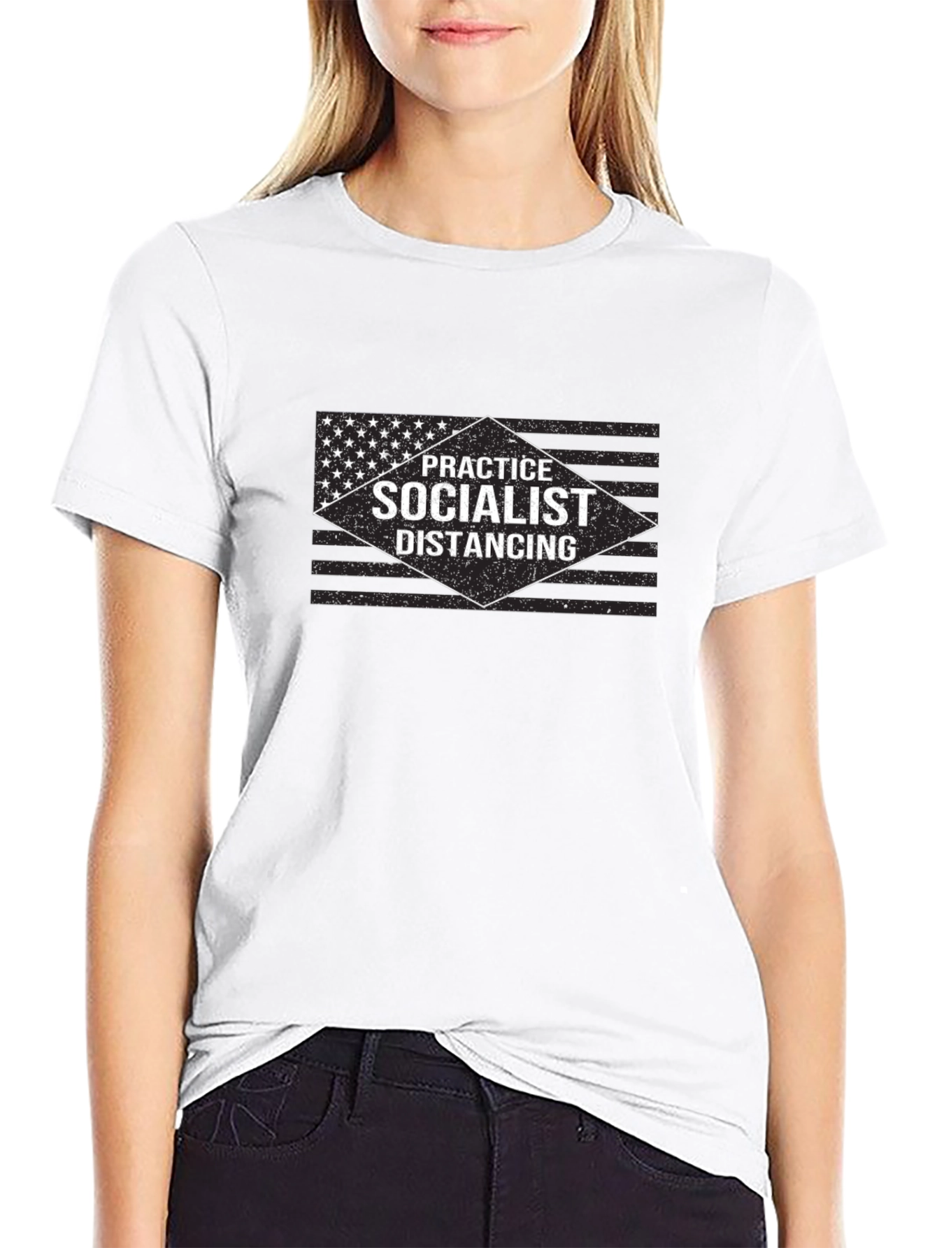 Practice Socialist Distancing Graphic T-Shirt