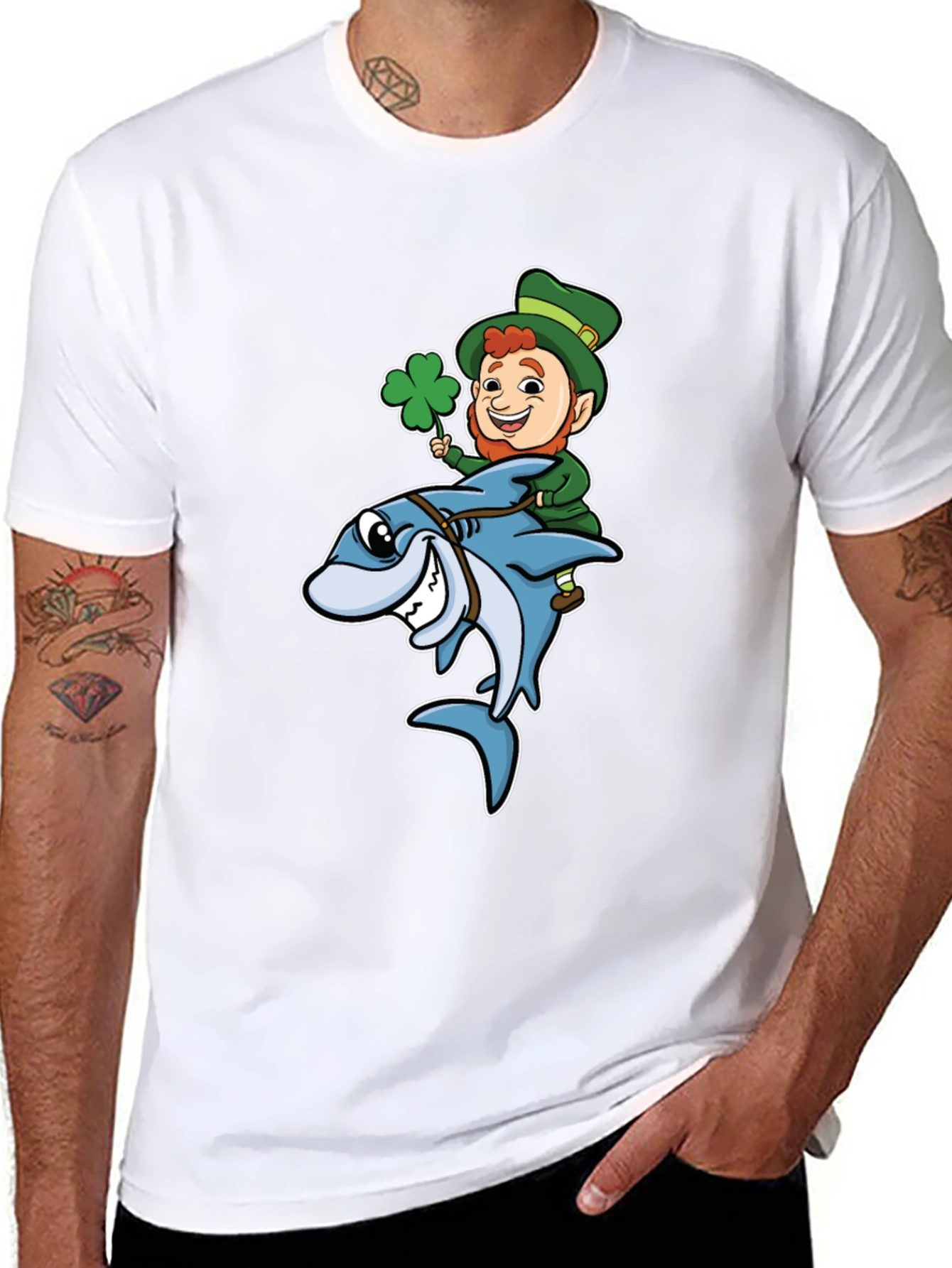 Leprechaun Shark Ride T-Shirt