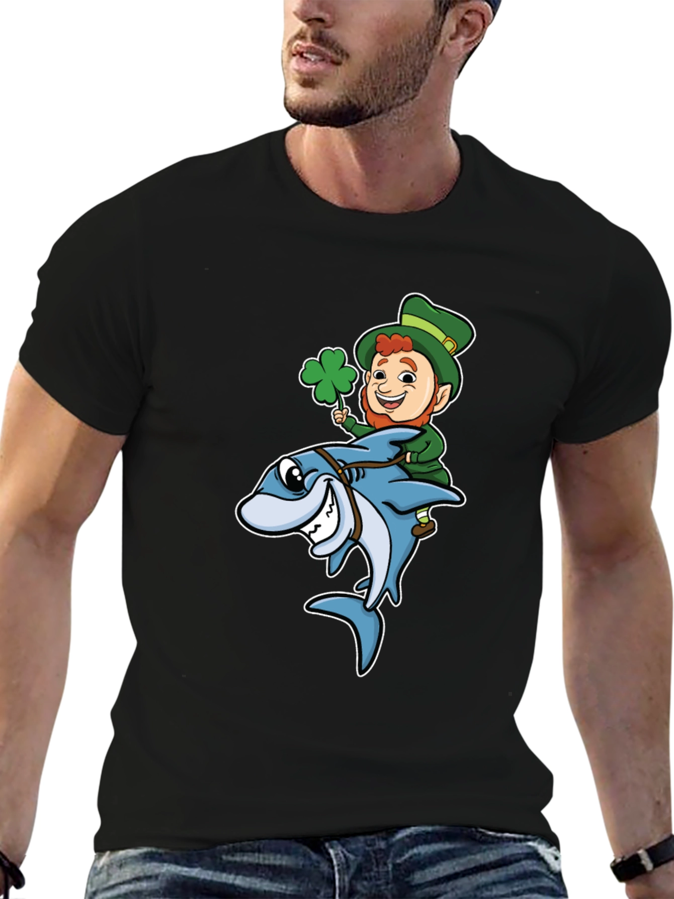 Leprechaun Shark Ride T-Shirt