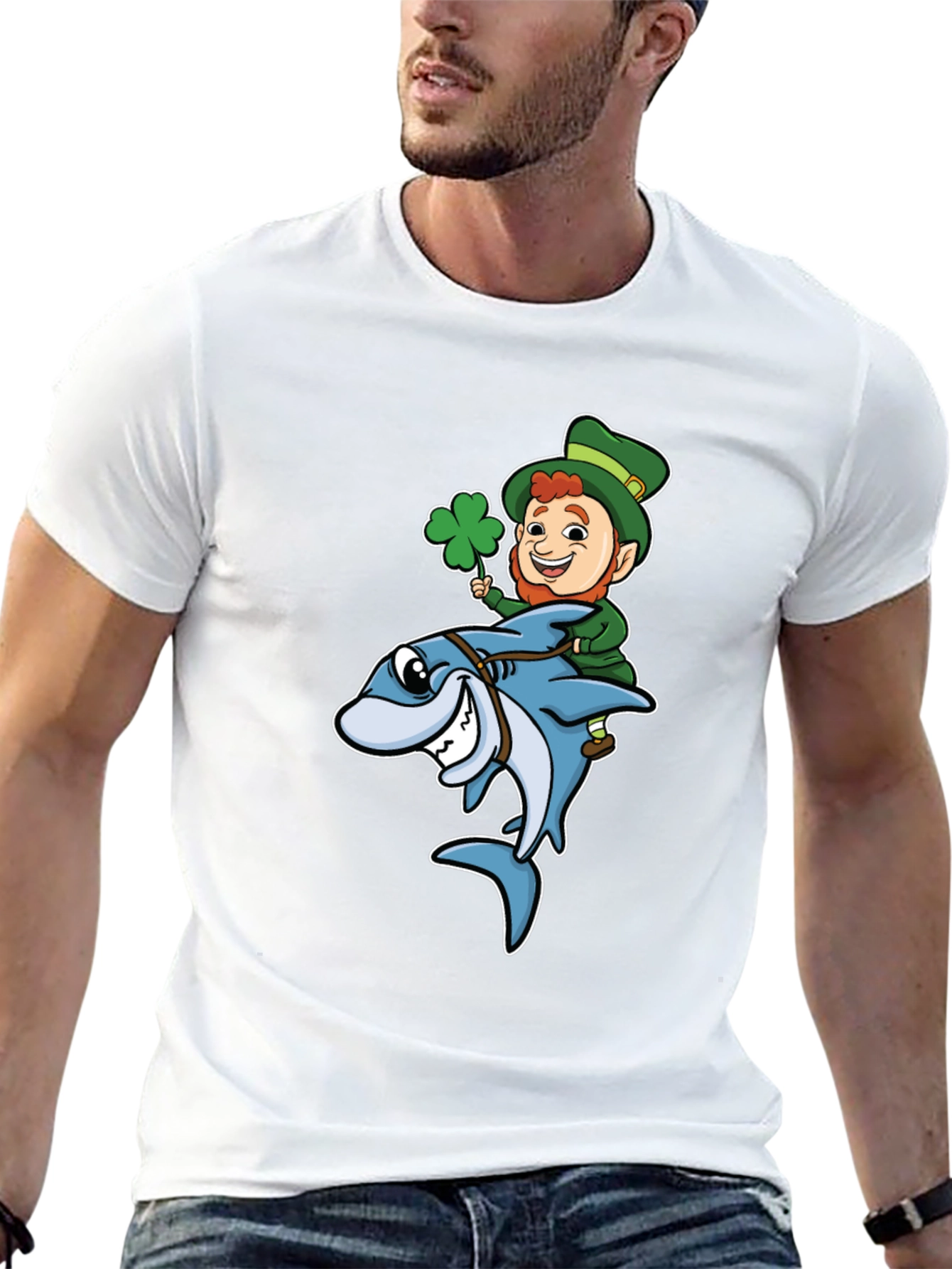 Leprechaun Shark Ride T-Shirt