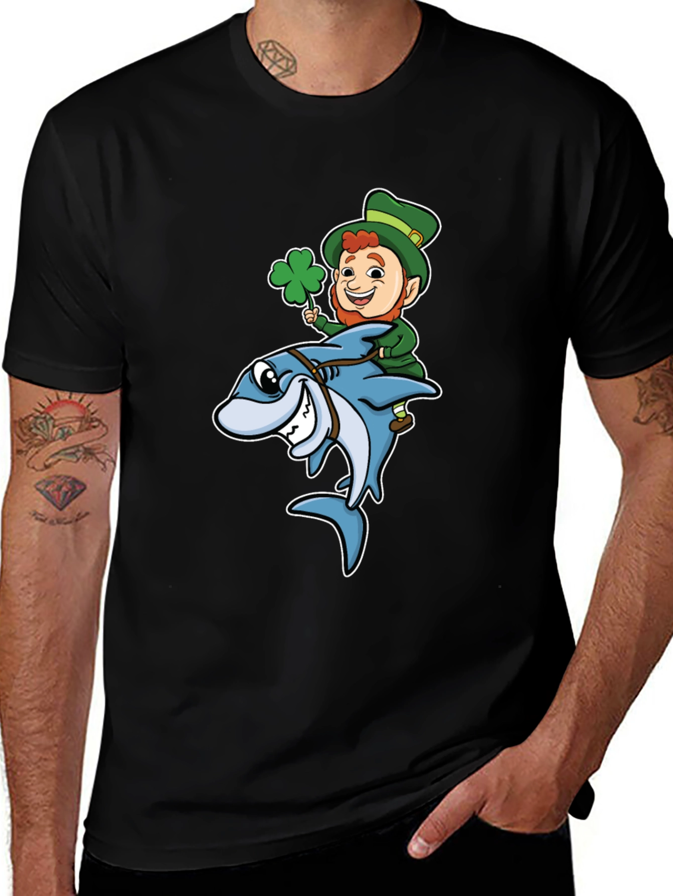 Leprechaun Shark Ride T-Shirt