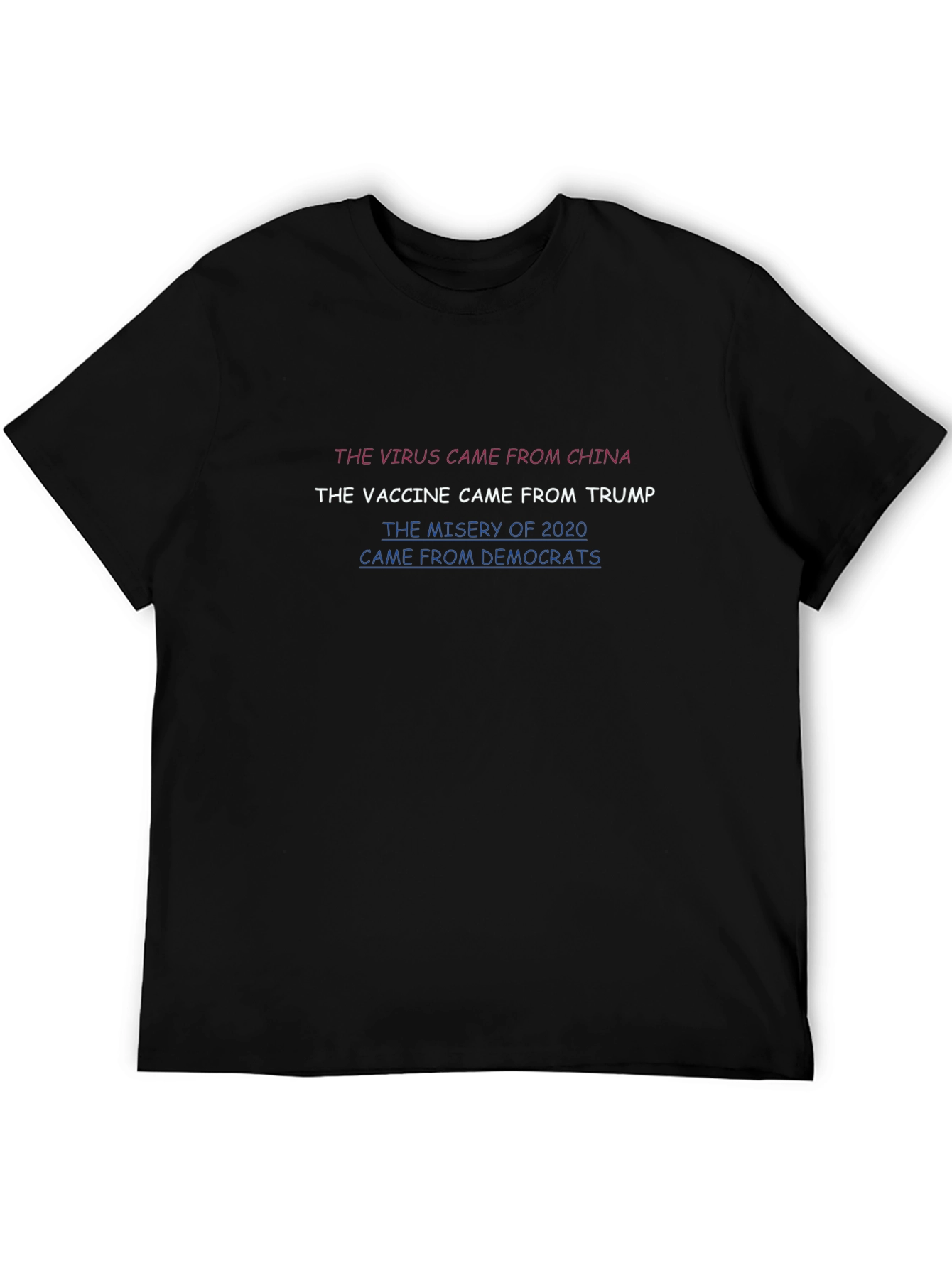 Political Slogan T-Shirt: Virus Vaccine and 2020