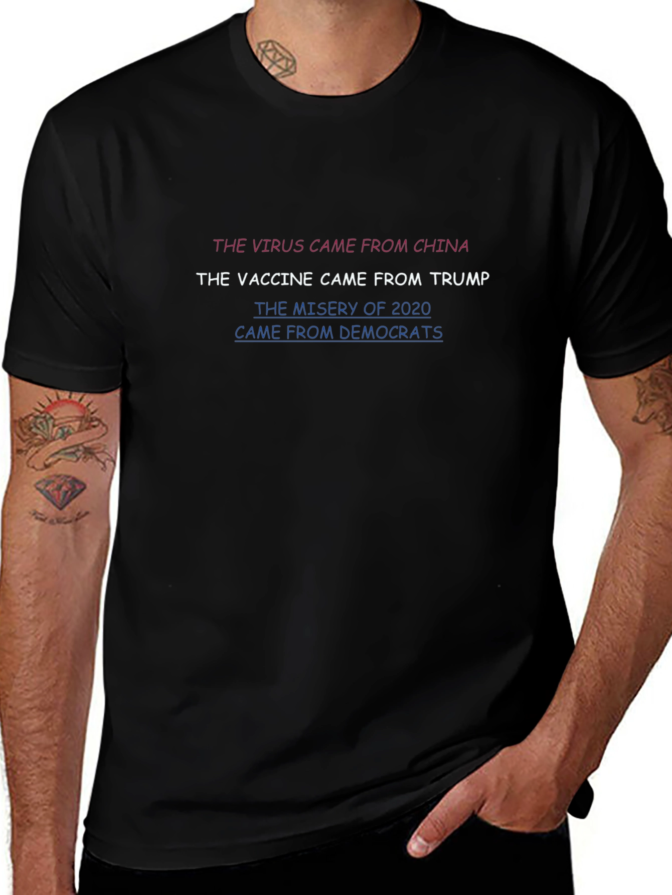Political Slogan T-Shirt: Virus Vaccine and 2020