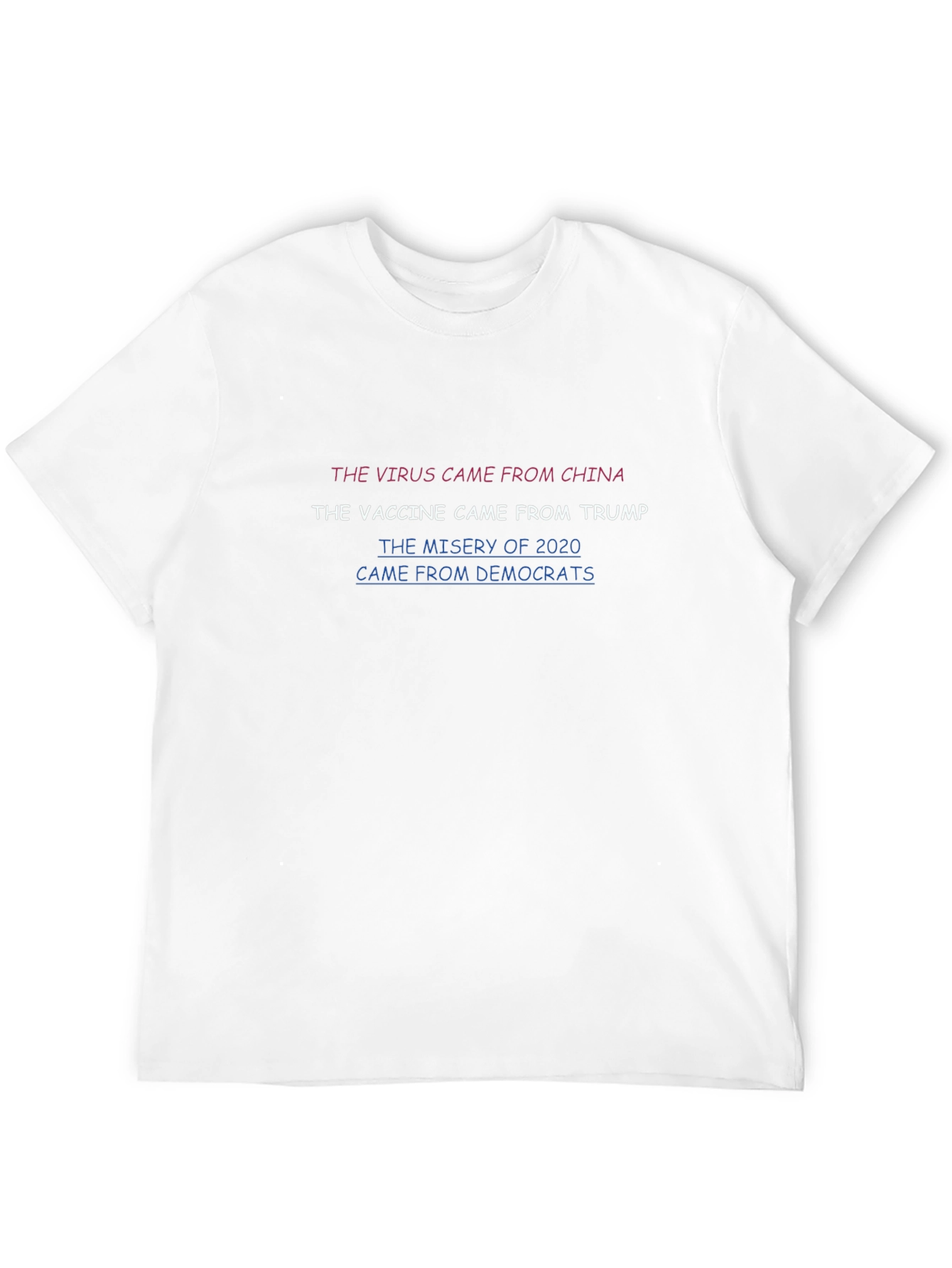 Political Slogan T-Shirt: Virus Vaccine and 2020