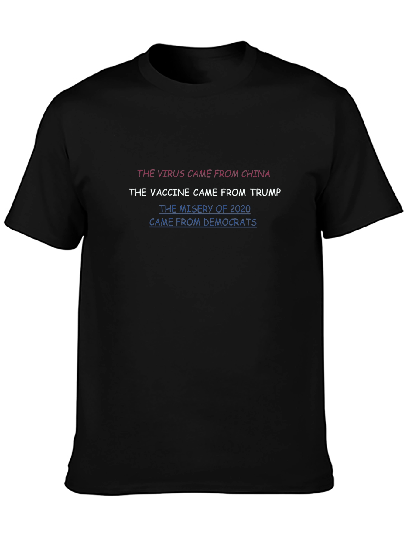 Political Slogan T-Shirt: Virus Vaccine and 2020
