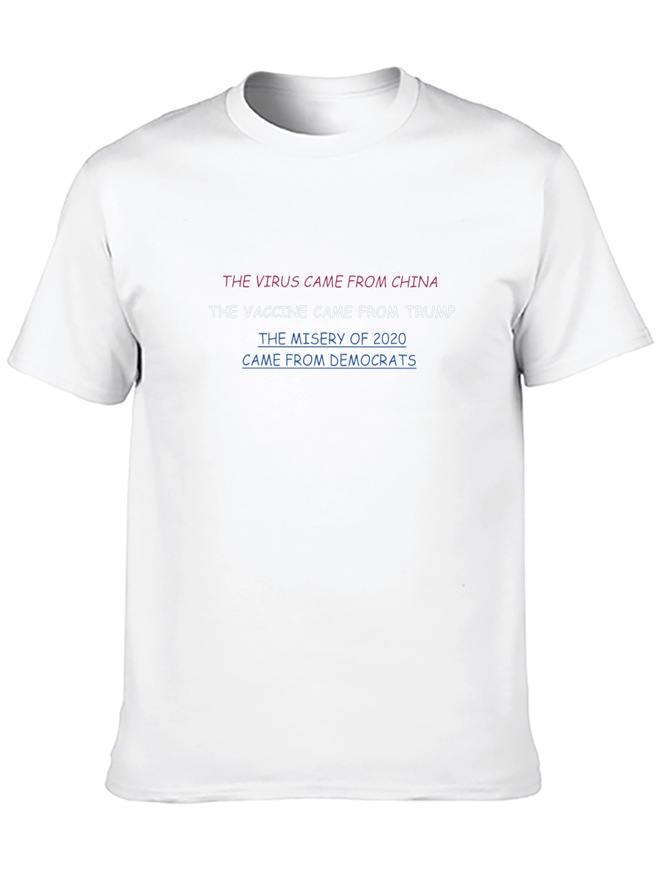 Political Slogan T-Shirt: Virus Vaccine and 2020