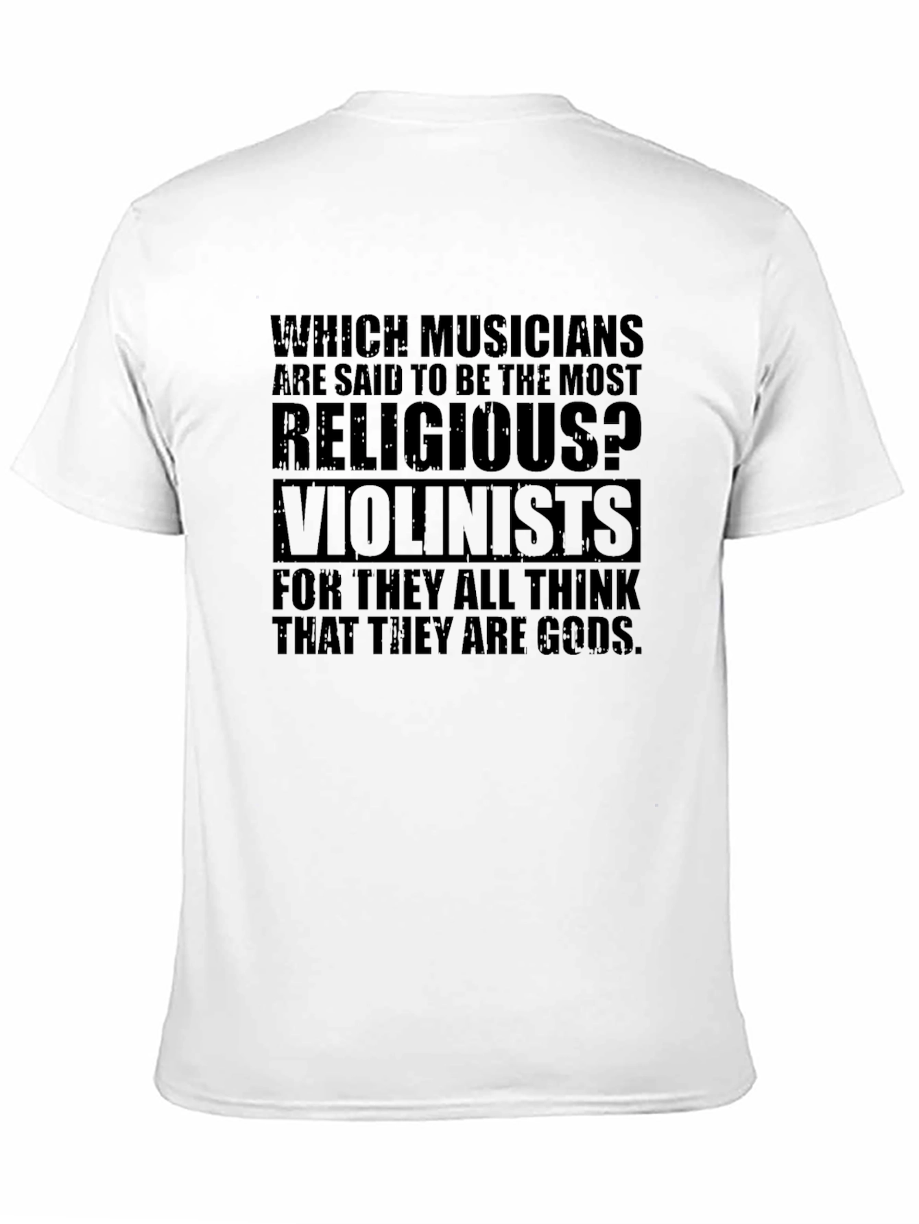 Religious Violinists Graphic T-Shirt - Musician Humor Tee
