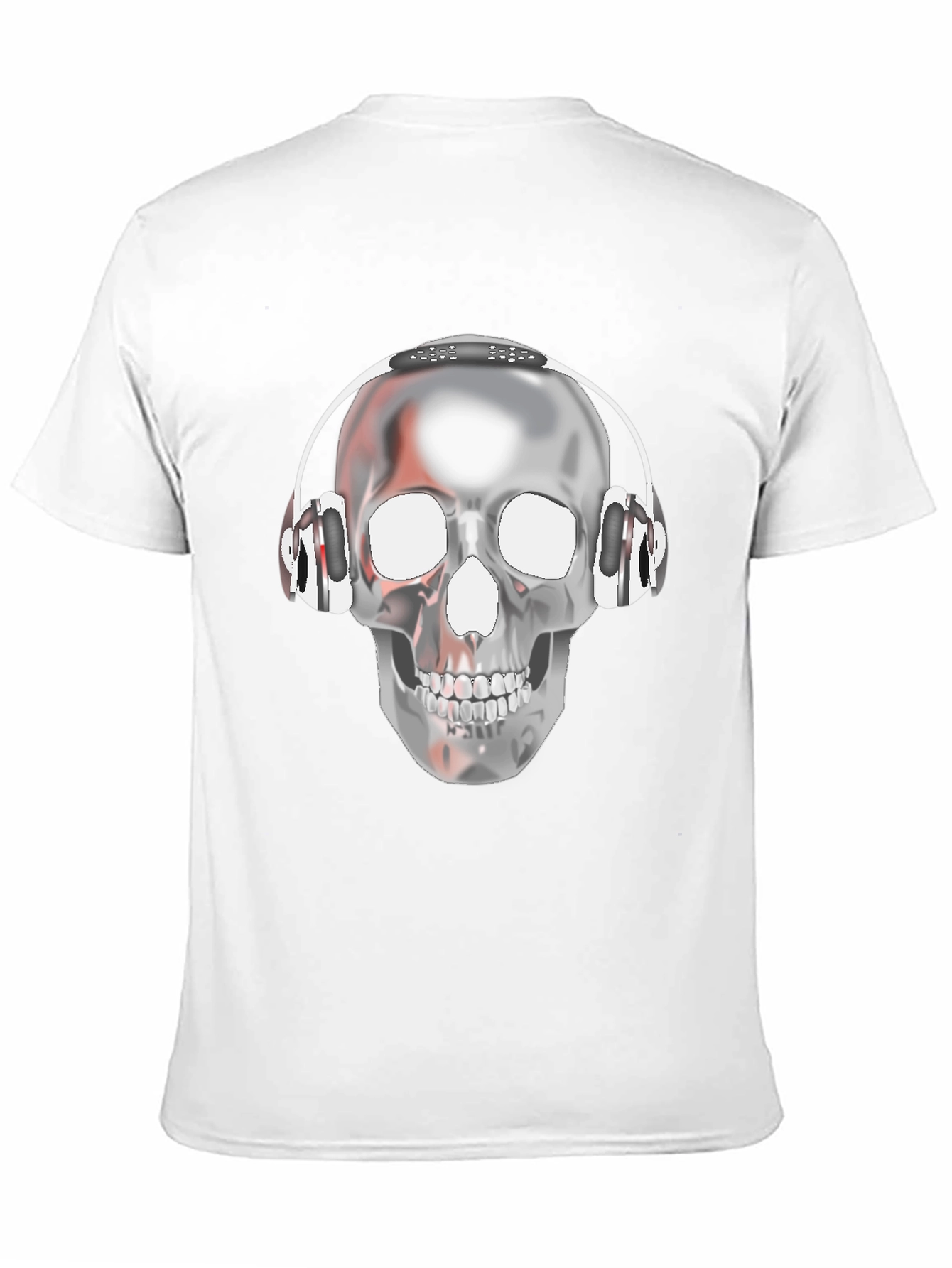 Skull with Headphones Graphic T-Shirt