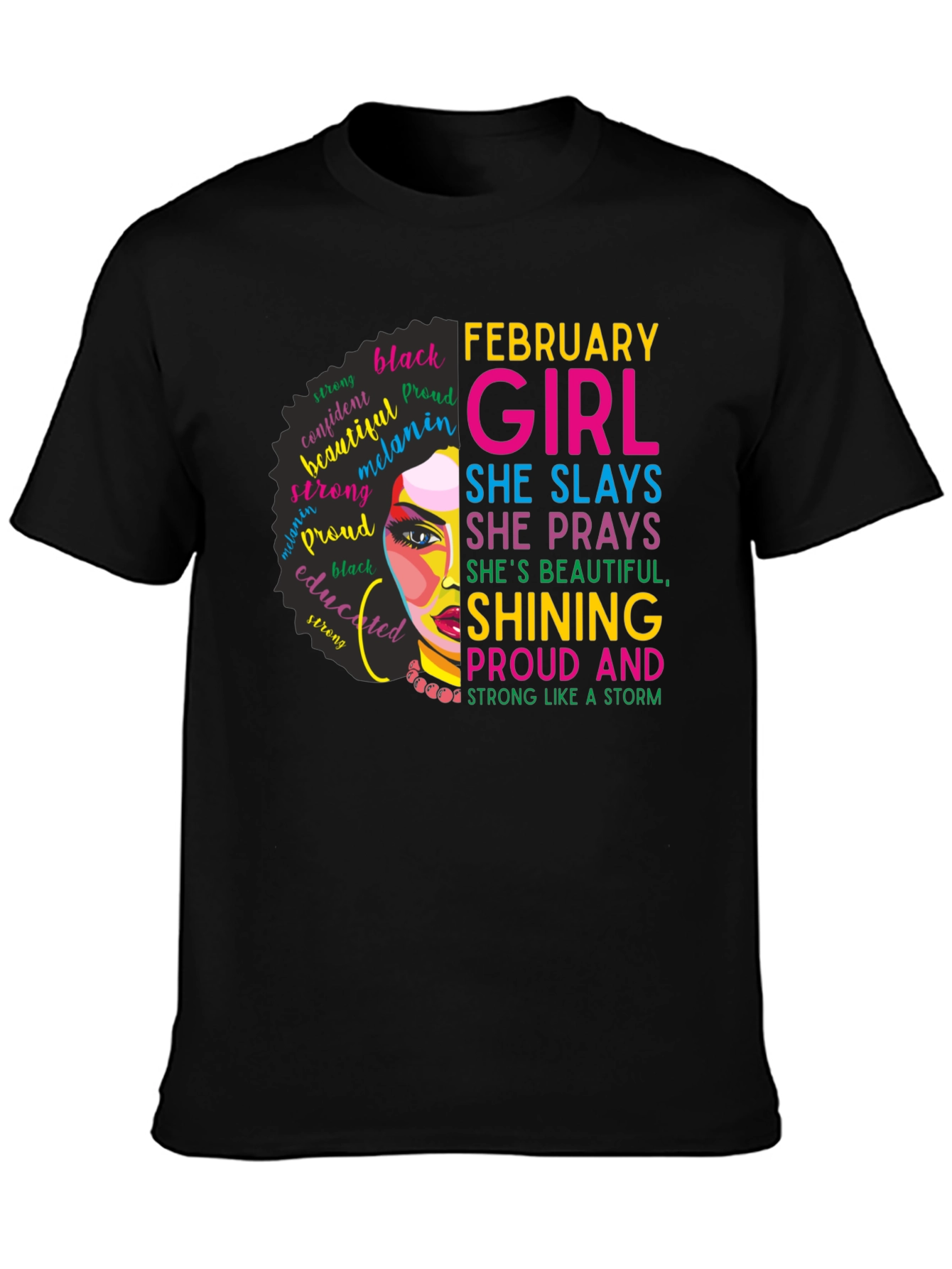 February Girl Black Pride Graphic Tee