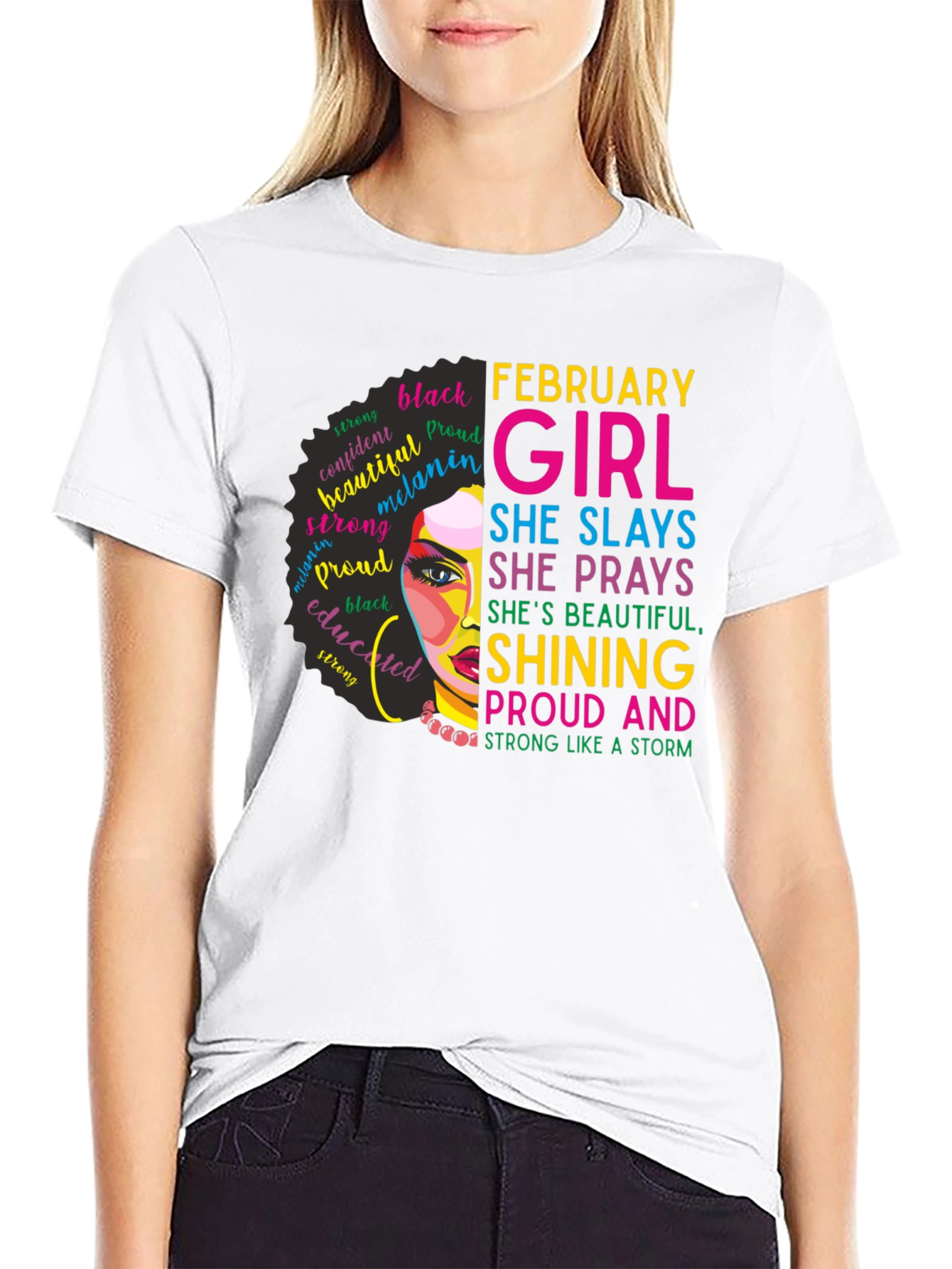 February Girl Black Pride Graphic Tee