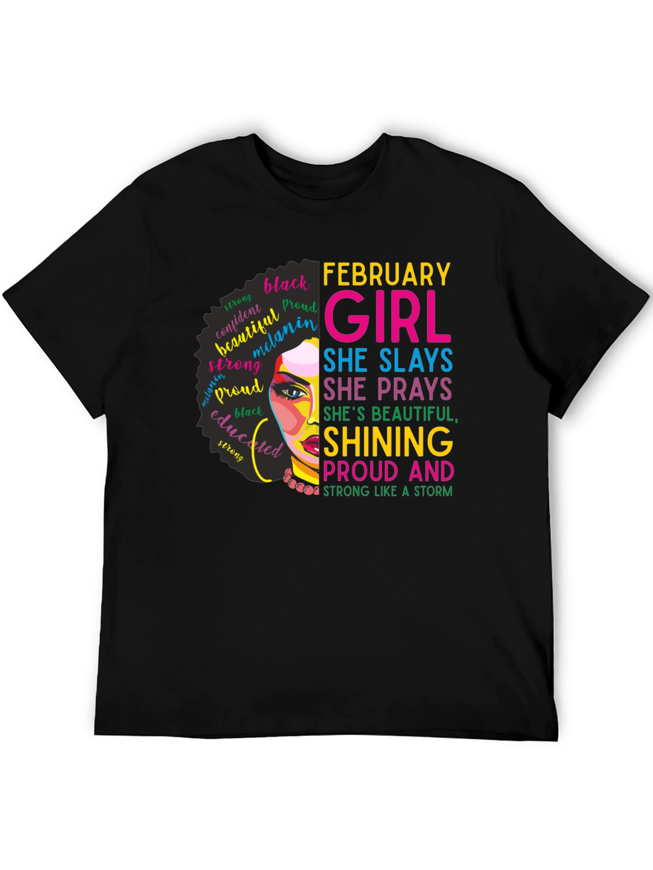 February Girl Black Pride Graphic Tee
