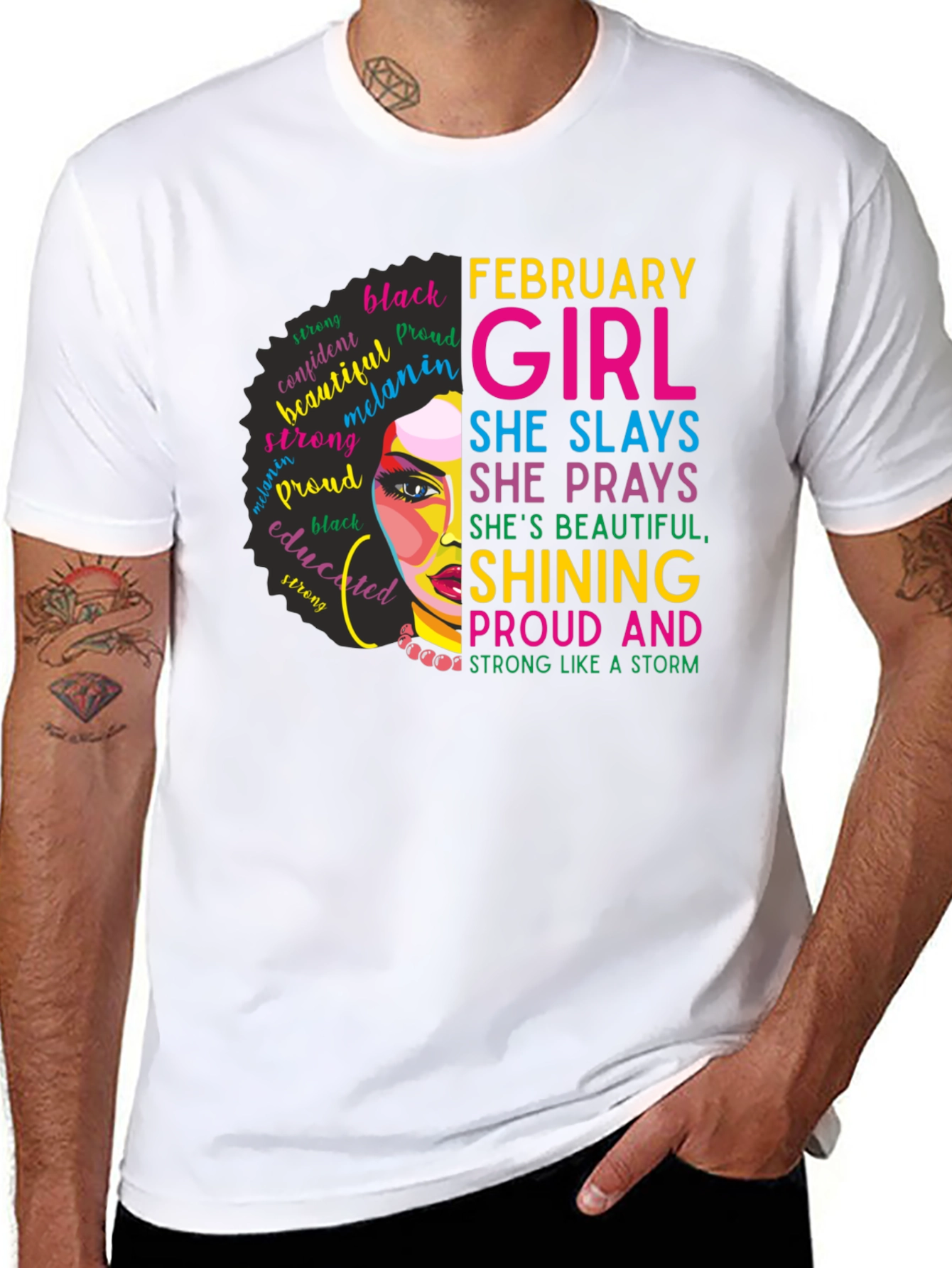 February Girl Black Pride Graphic Tee