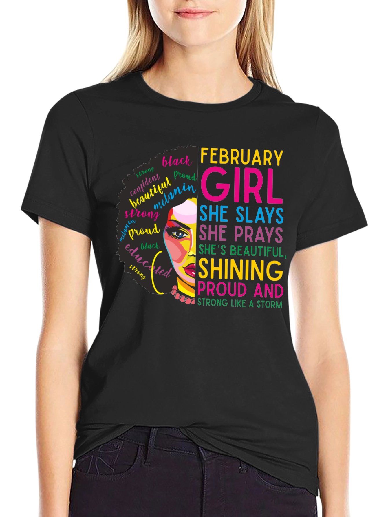 February Girl Black Pride Graphic Tee