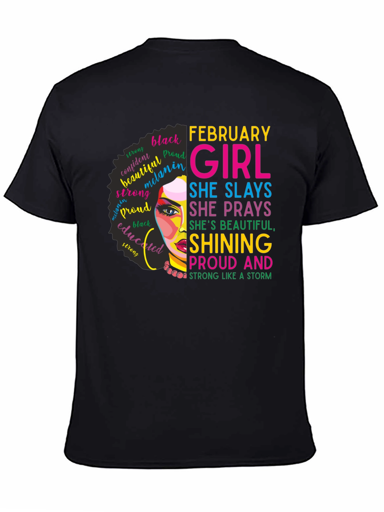 February Girl Black Pride Graphic Tee