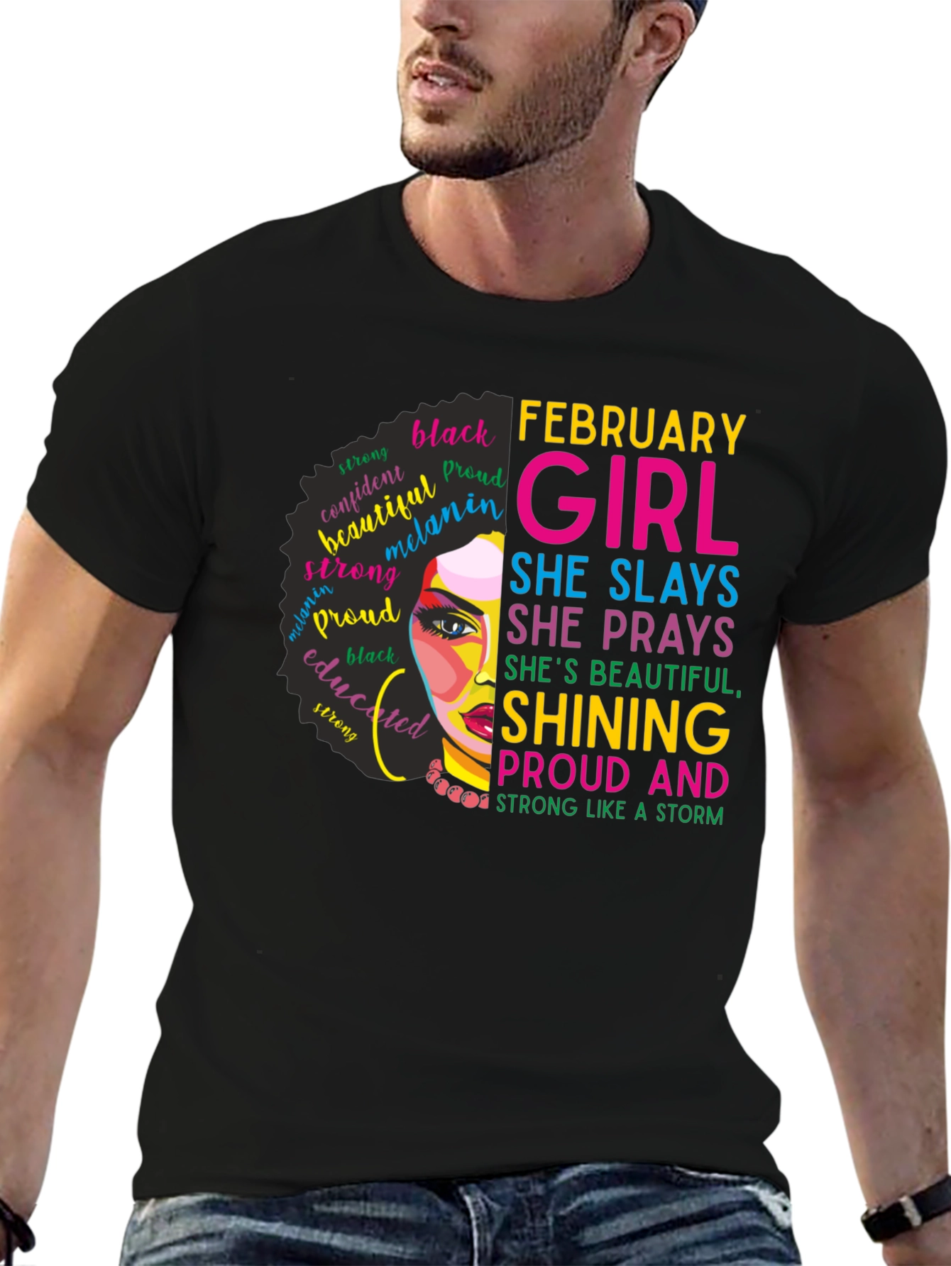 February Girl Black Pride Graphic Tee