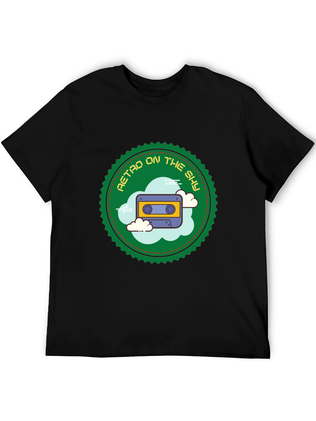 Retro Cassette on the Sky Graphic T-Shirt