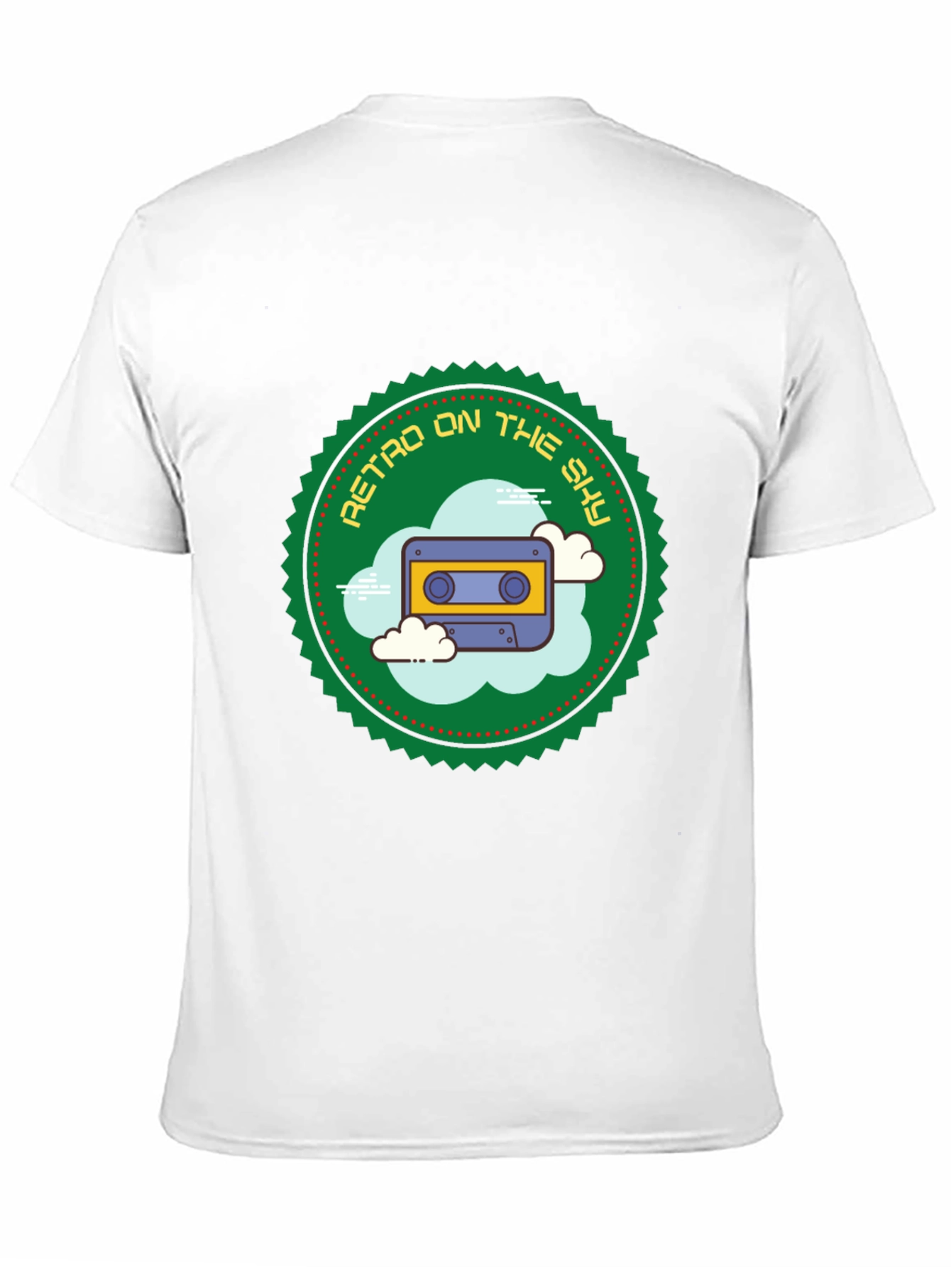 Retro Cassette on the Sky Graphic T-Shirt