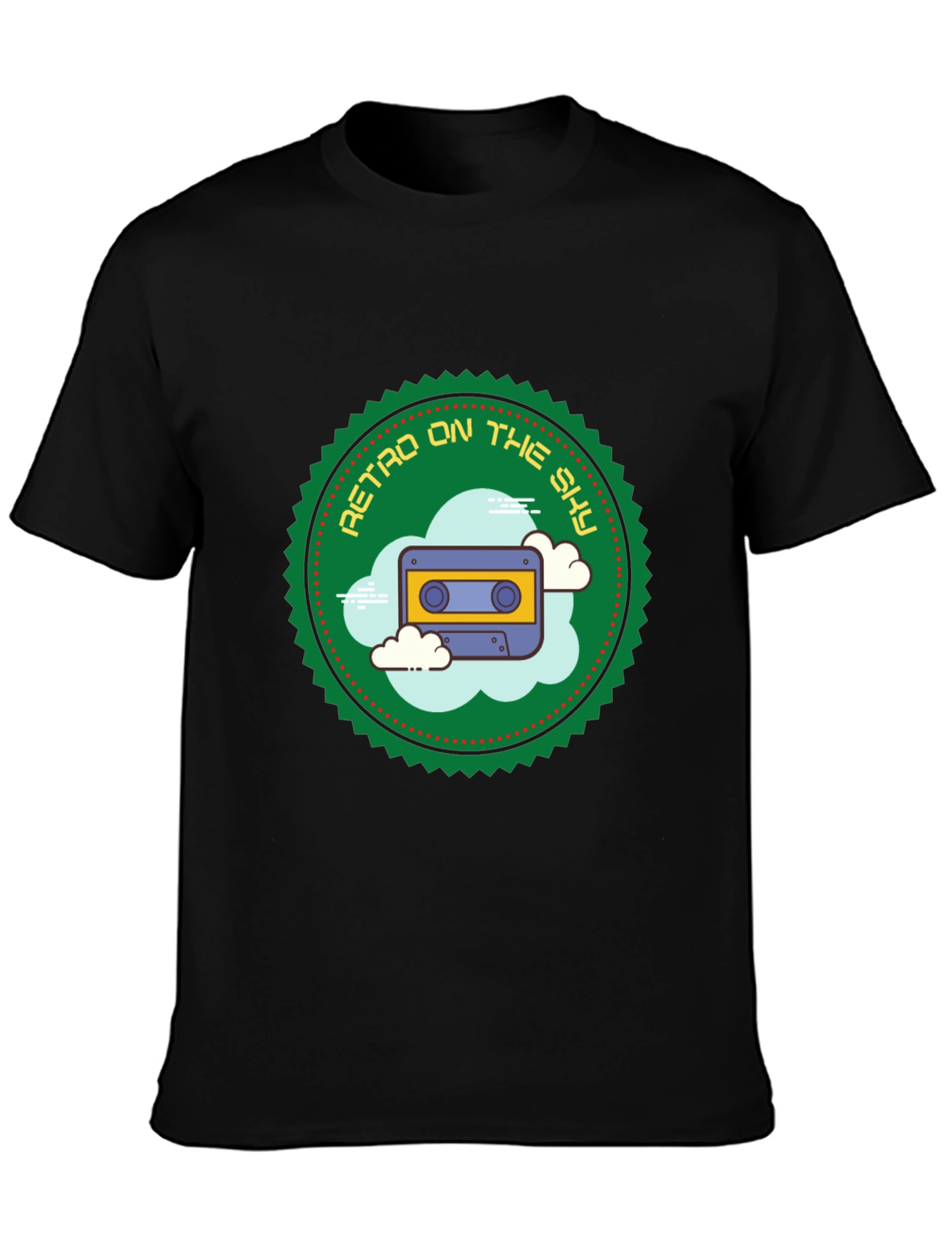 Retro Cassette on the Sky Graphic T-Shirt