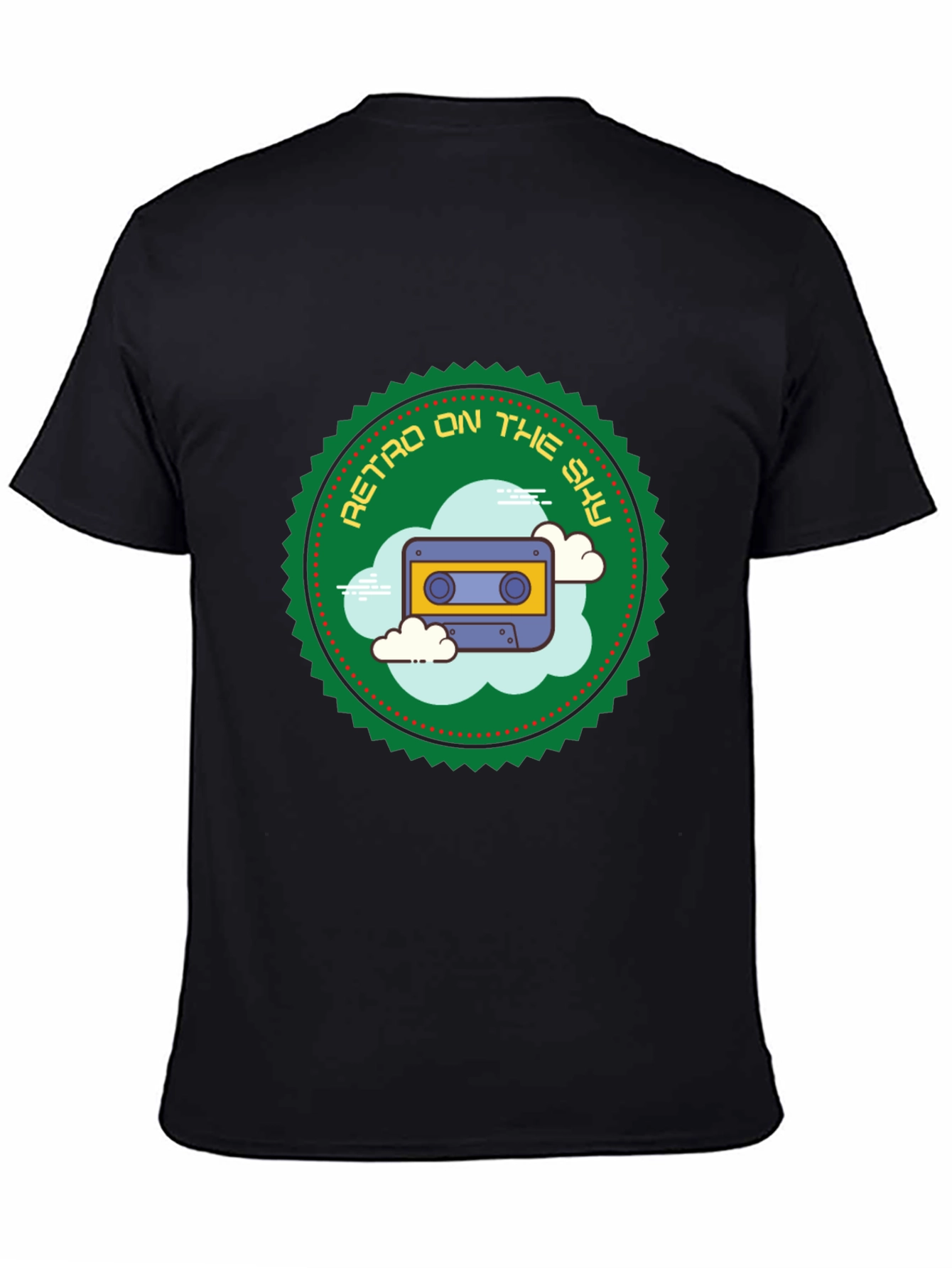 Retro Cassette on the Sky Graphic T-Shirt