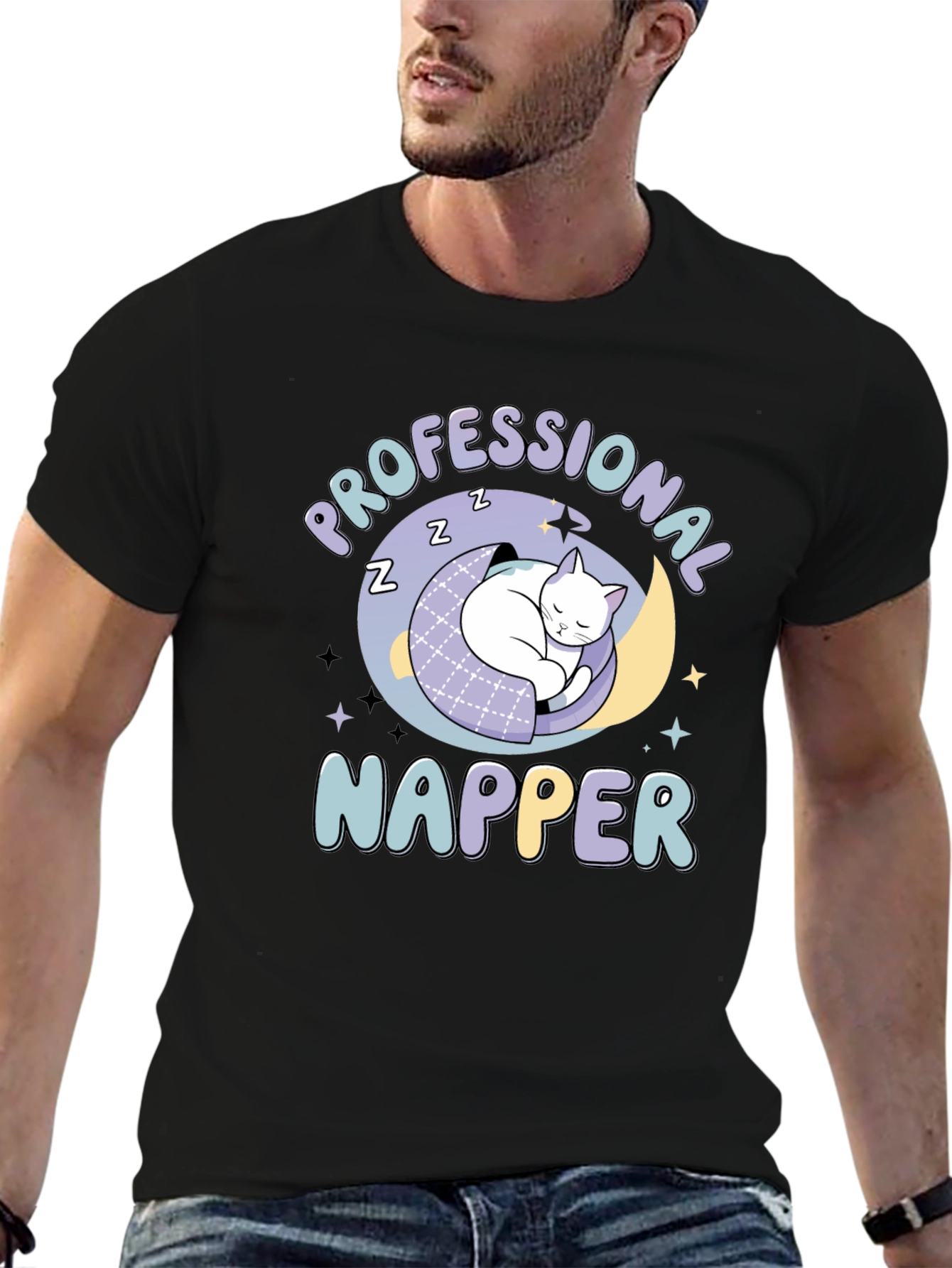 Professional Napper Graphic Tee - Black