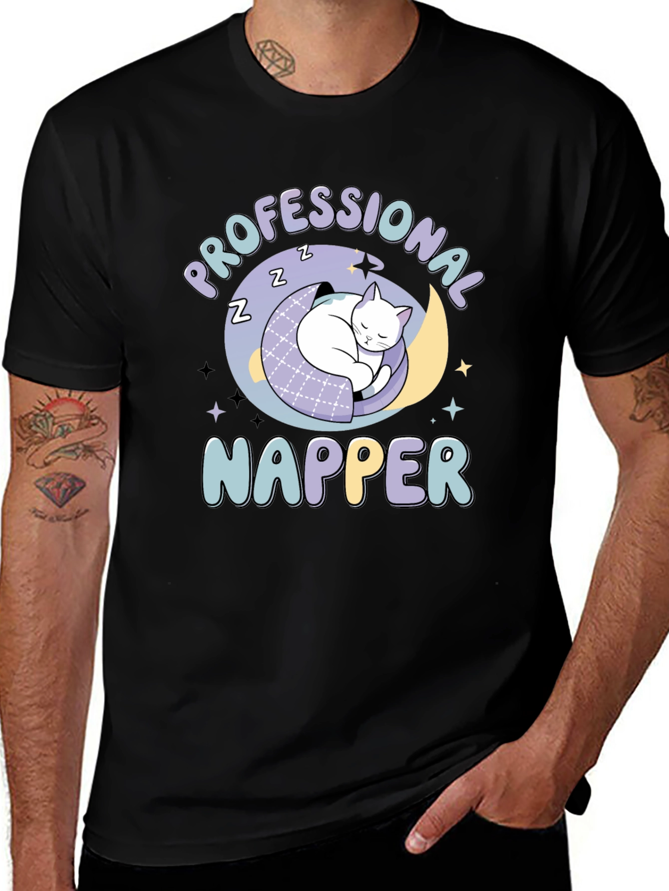 Professional Napper Graphic Tee - Black
