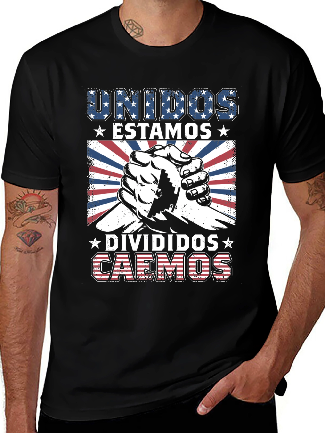 Unidos Estamos Divided Caemos Graphic Tee