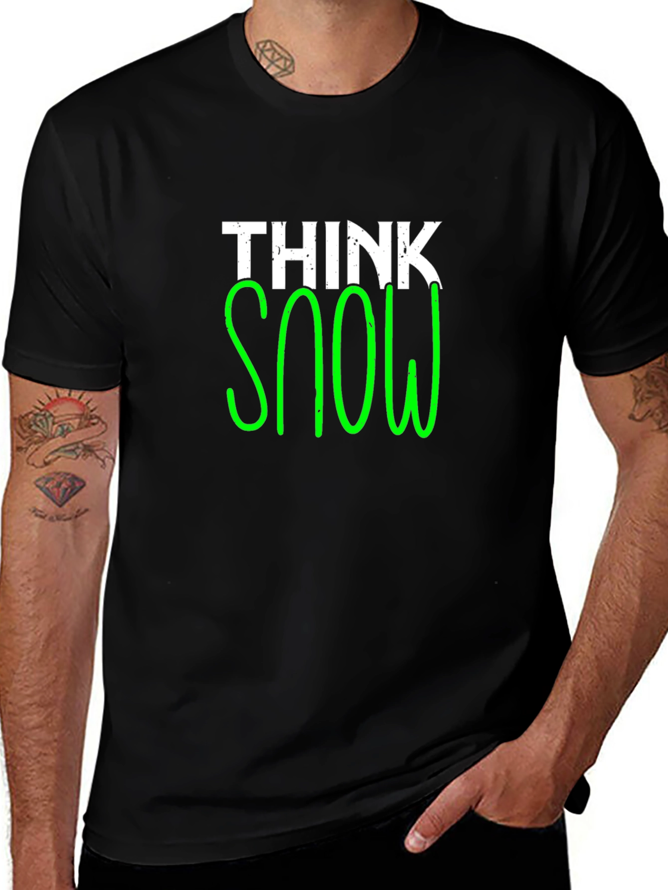 Think Snow Black T-Shirt
