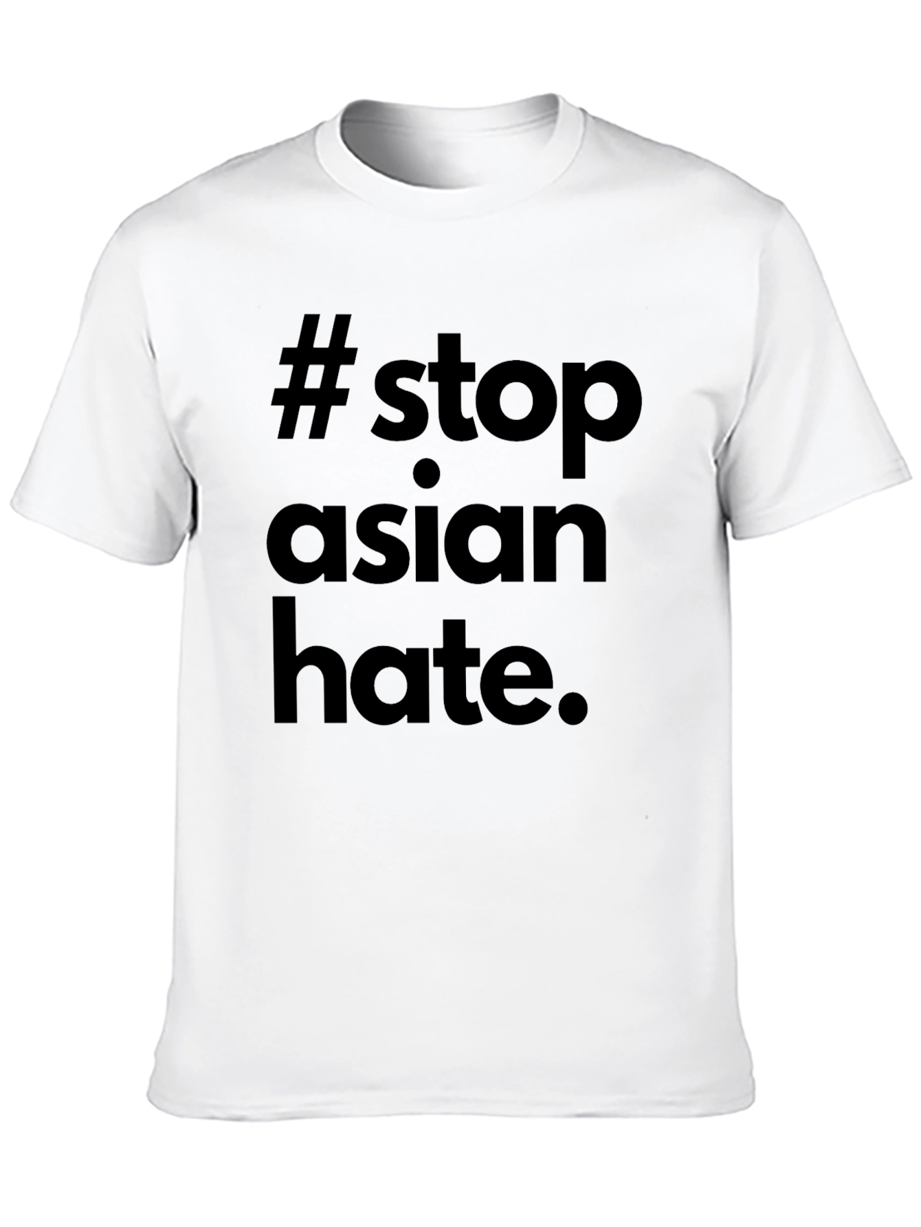 Stop Asian Hate T-Shirt - Black Crew Neck Tee