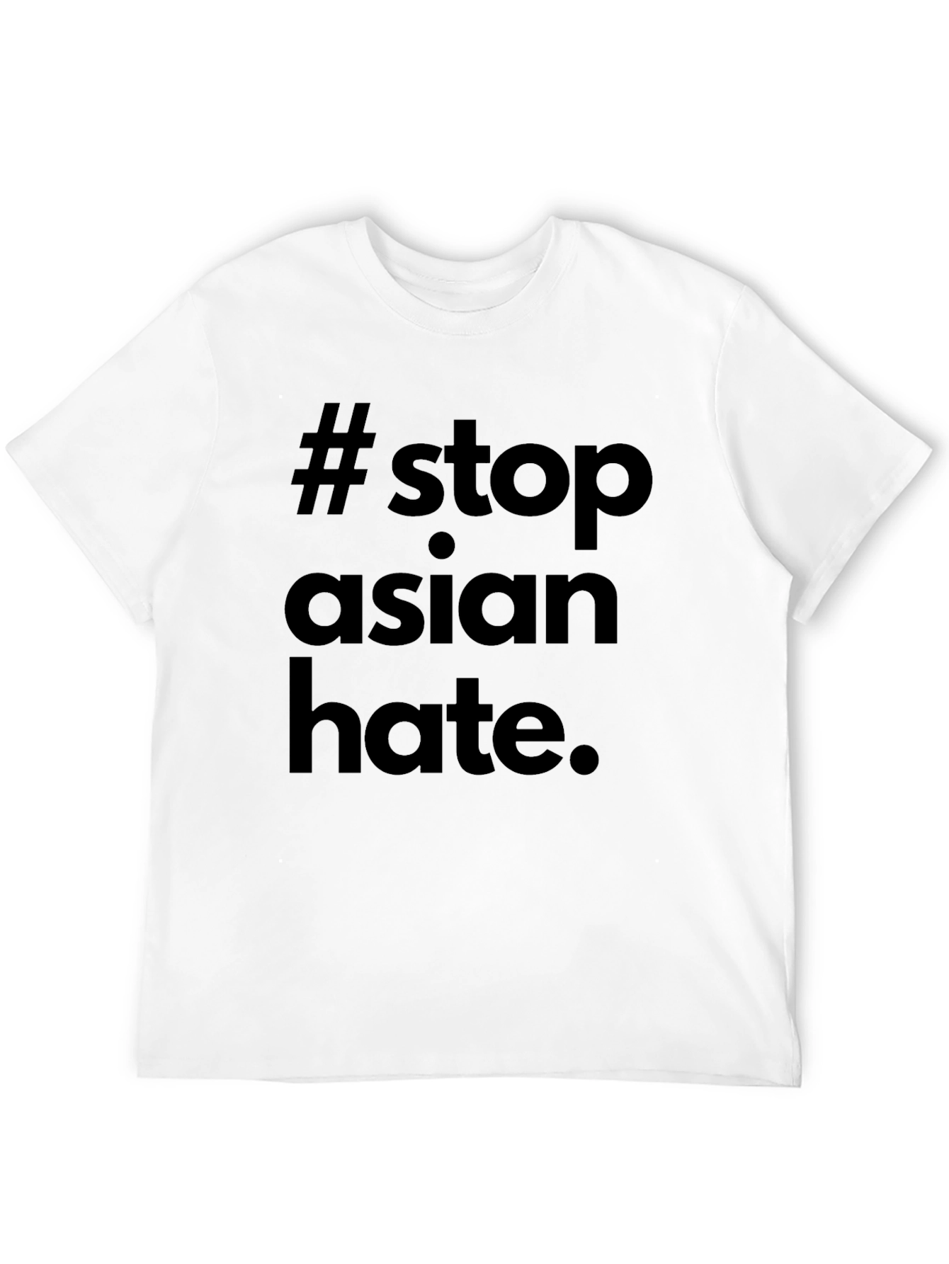 Stop Asian Hate T-Shirt - Black Crew Neck Tee