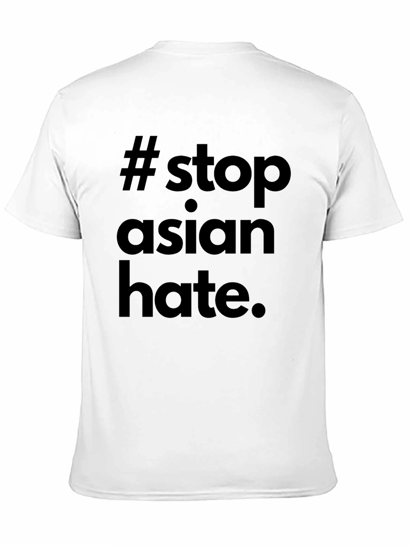 Stop Asian Hate T-Shirt - Black Crew Neck Tee
