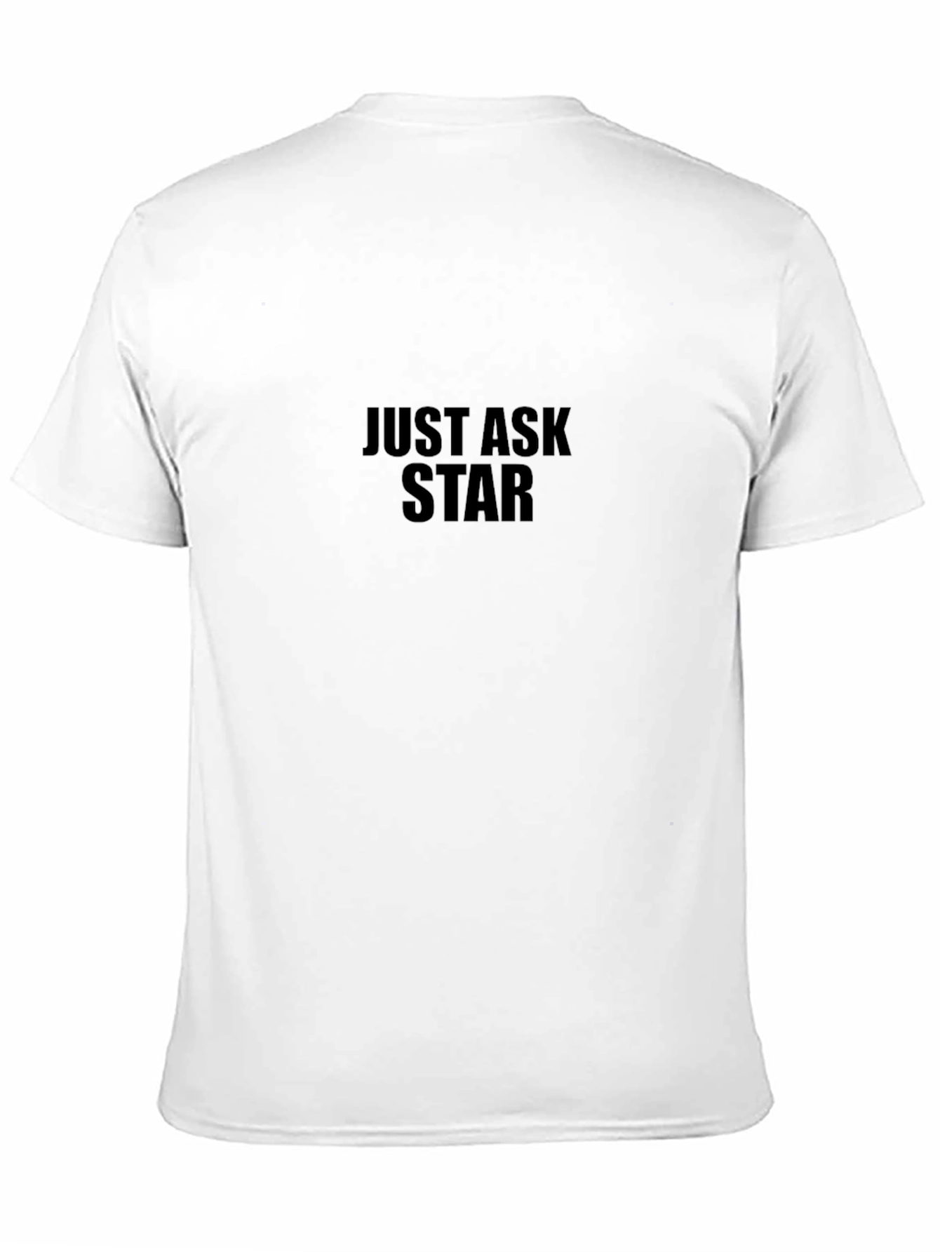 Just Ask Star Graphic T-Shirt - Black