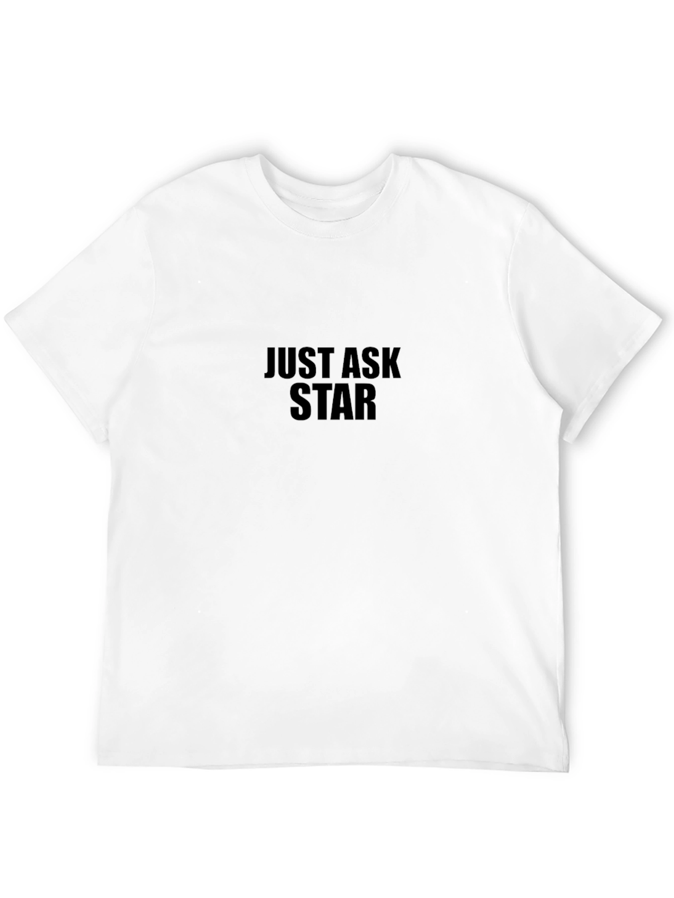 Just Ask Star Graphic T-Shirt - Black