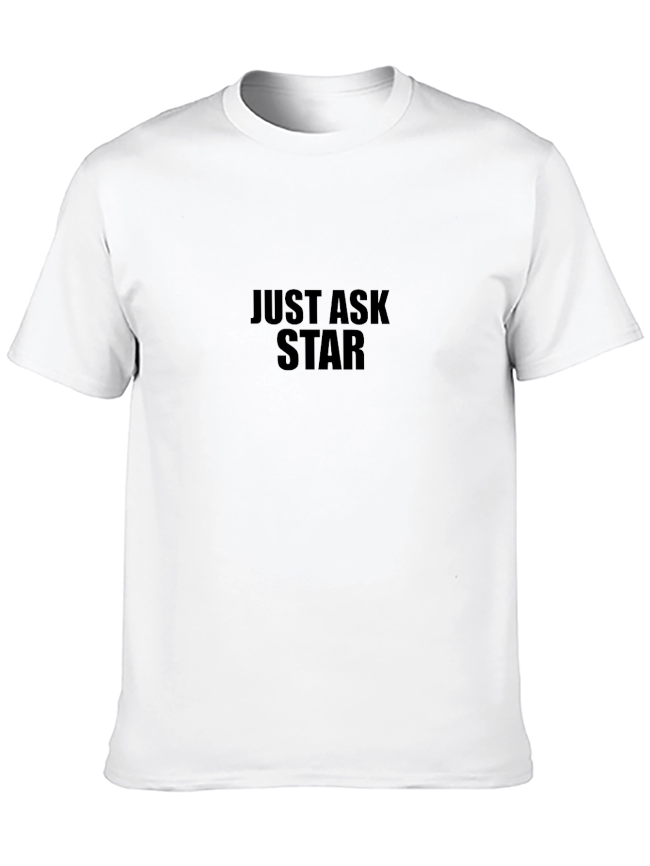 Just Ask Star Graphic T-Shirt - Black