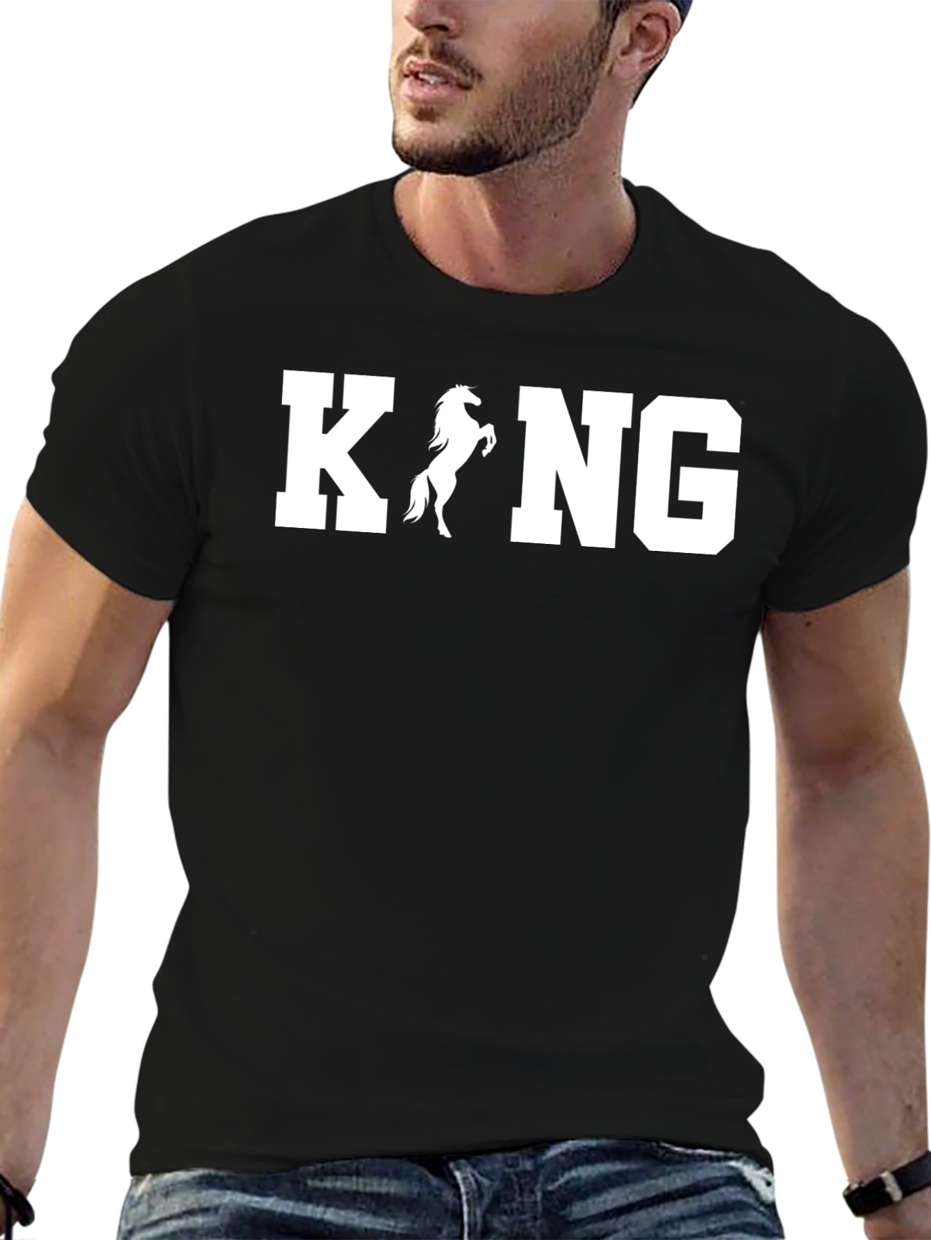 King Horse Graphic Tee - Black