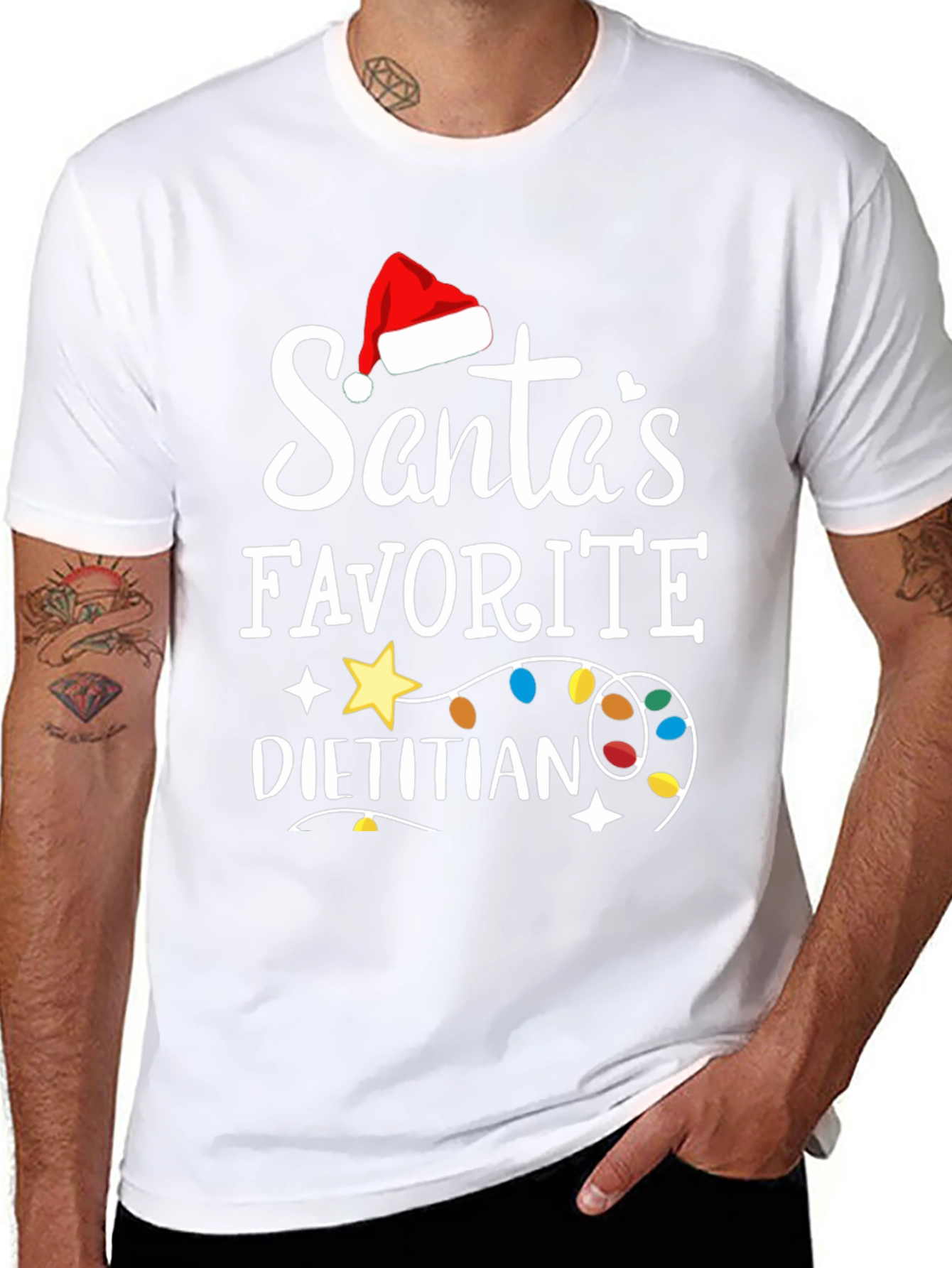 Santas Favorite Dietitian Christmas T-Shirt