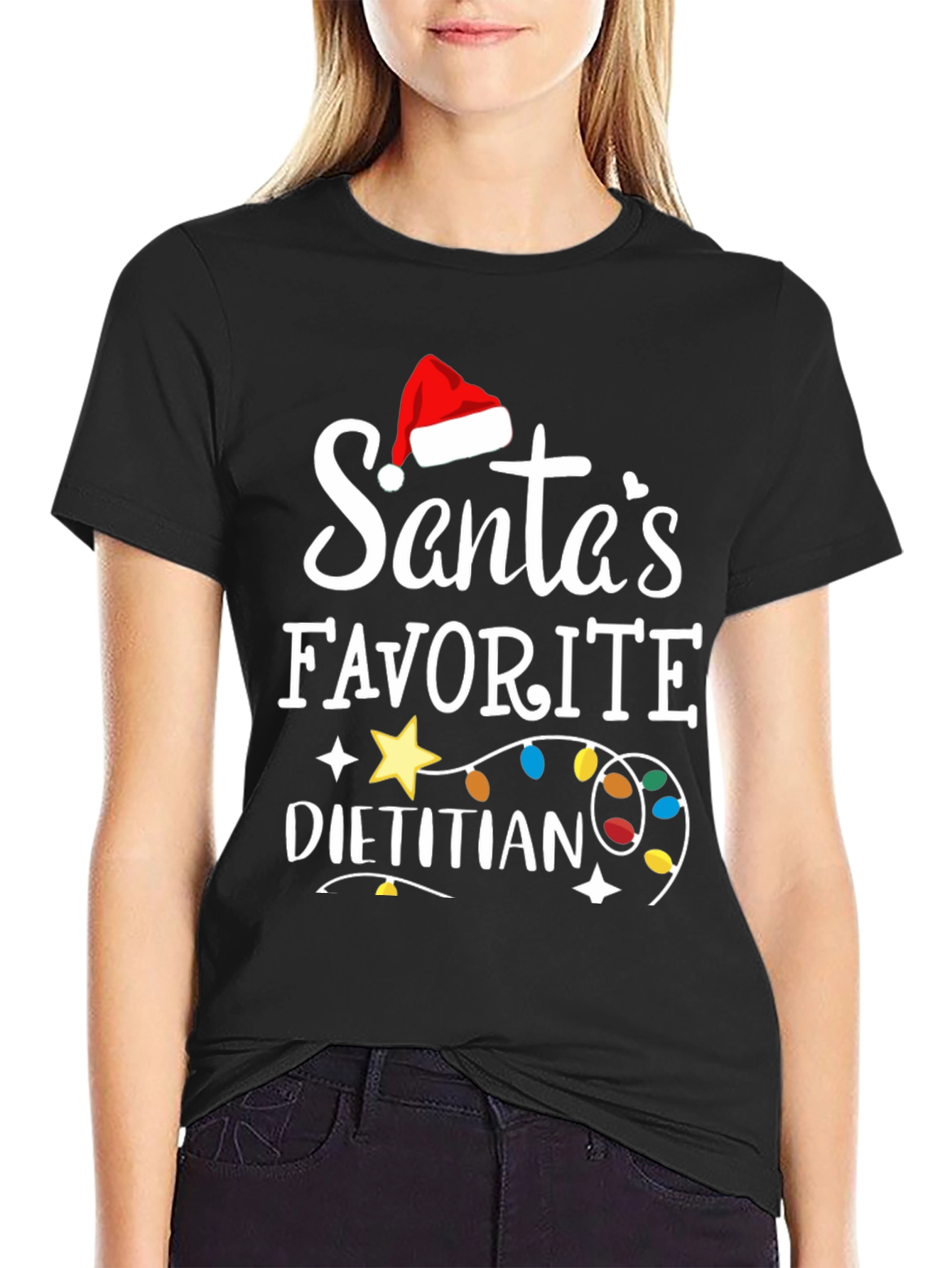 Santas Favorite Dietitian Christmas T-Shirt