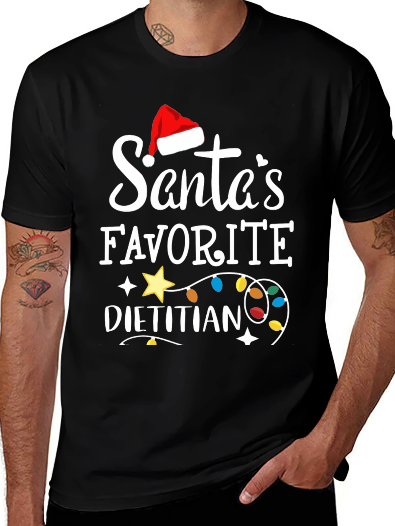 Santas Favorite Dietitian Christmas T-Shirt