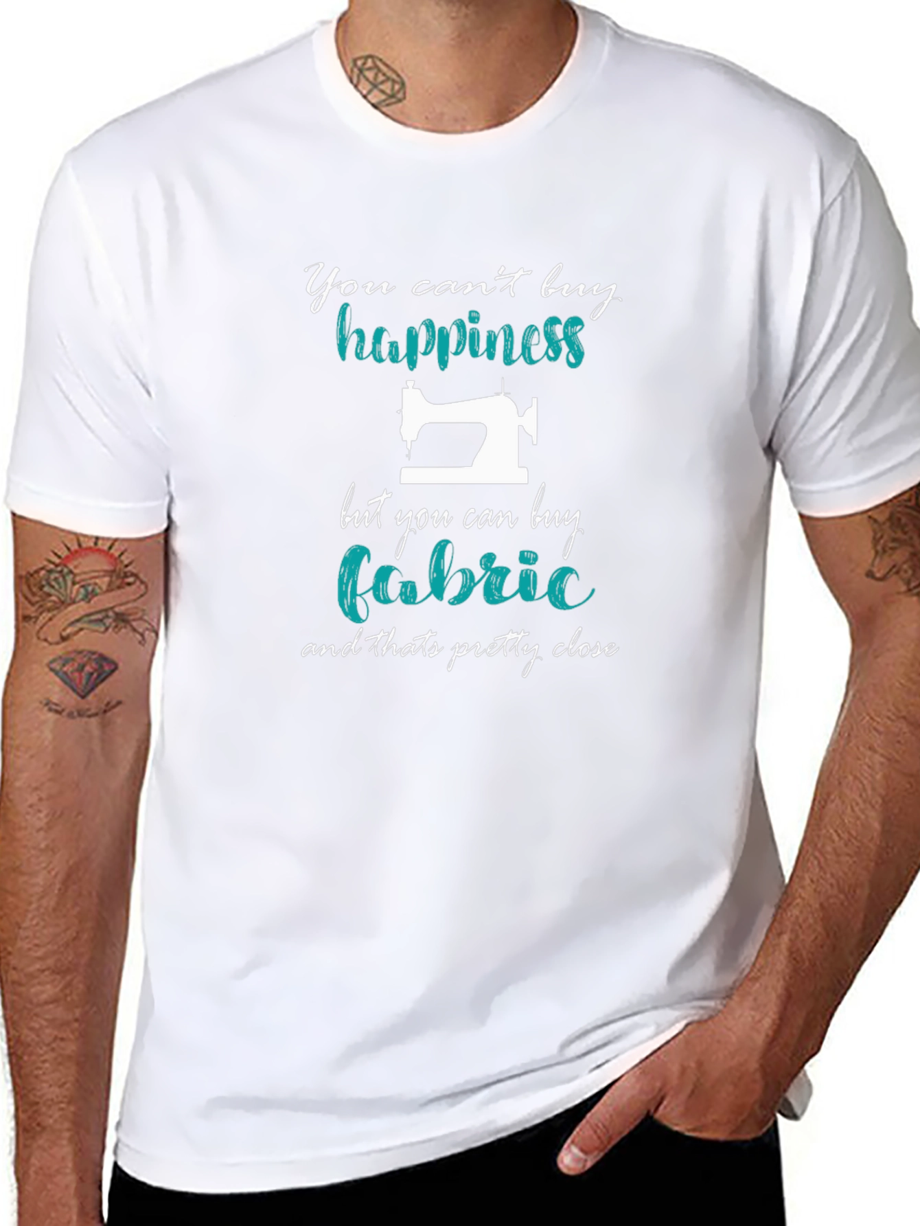 Sewing Lover T-Shirt: Cant Buy Happiness Buy Fabric!