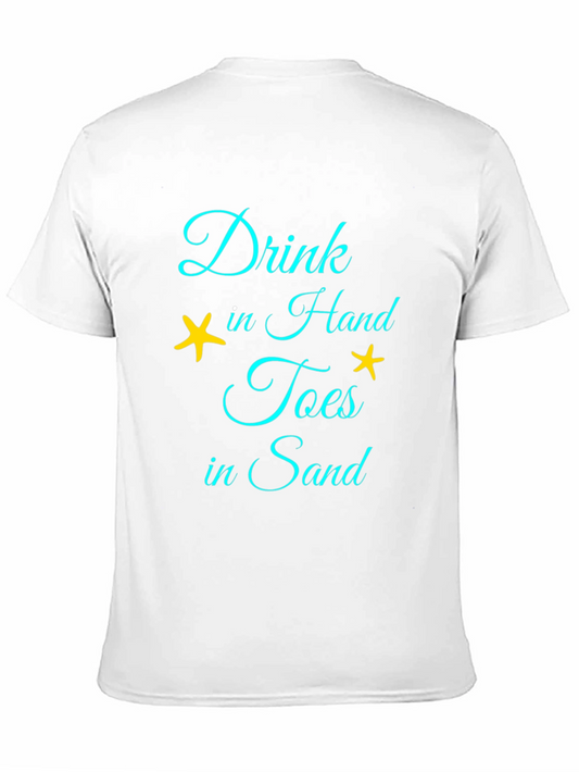Drink In Hand Toes In Sand Graphic Tee