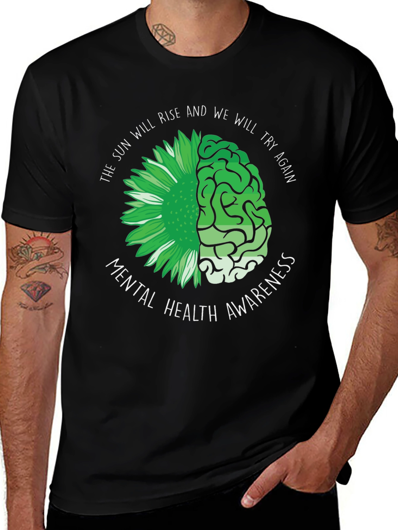 Mental Health Awareness T-Shirt - Rise & Try Again