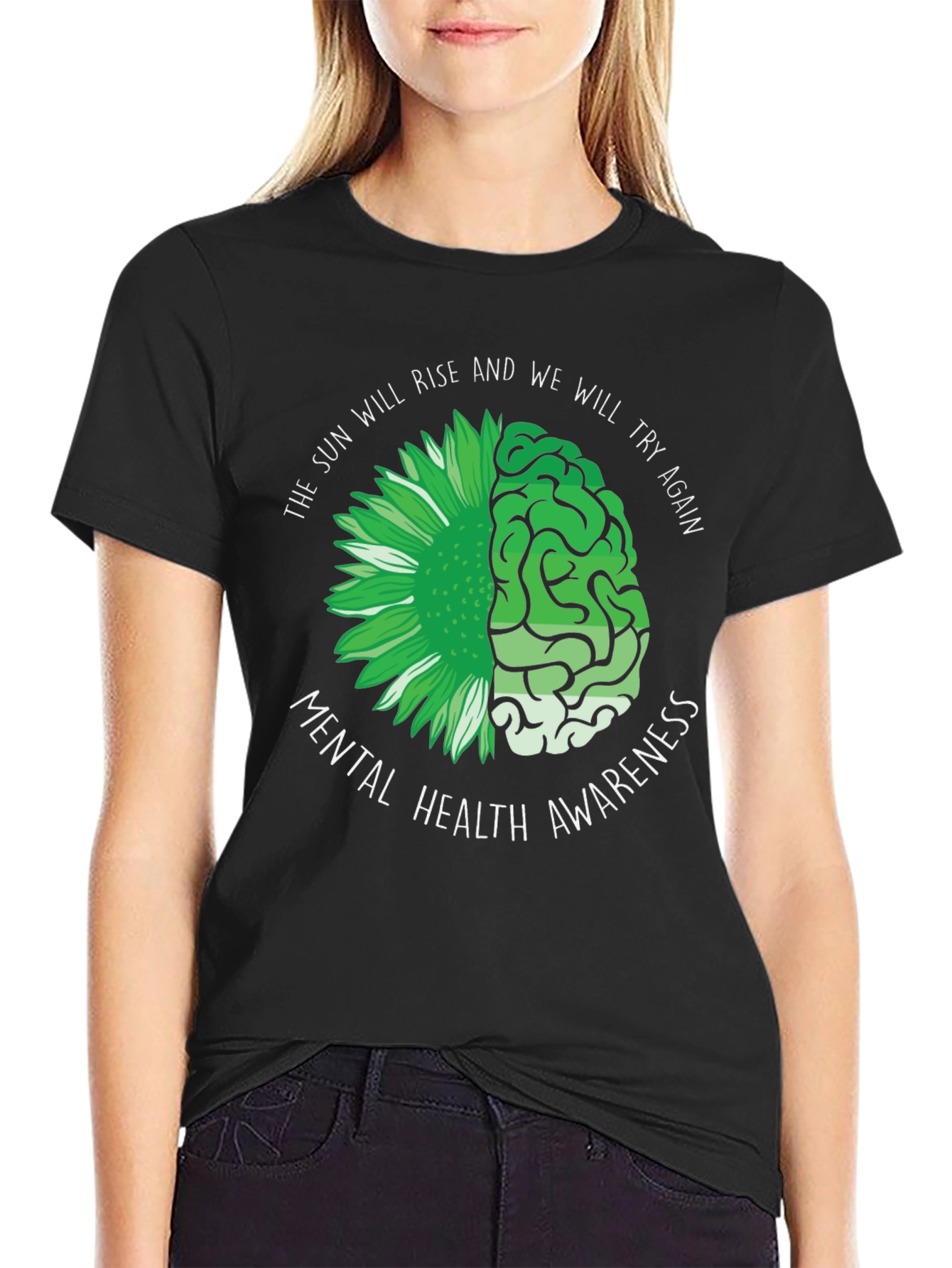 Mental Health Awareness T-Shirt - Rise & Try Again